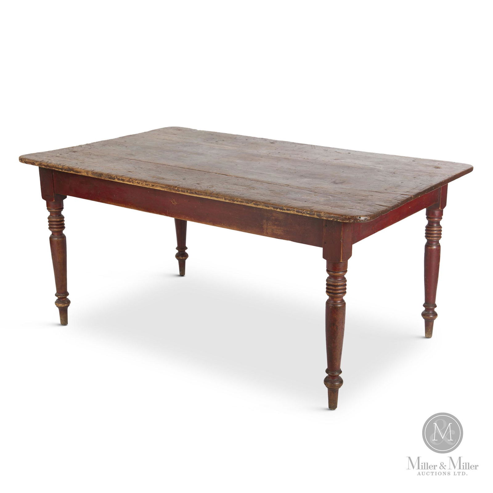 Farm Table in Red Paint / Table de Cuisine (1 of 10)