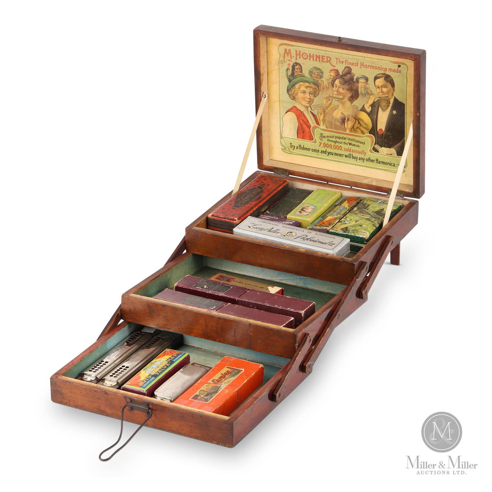 Hohner Harmonica Store Display Case Auction
