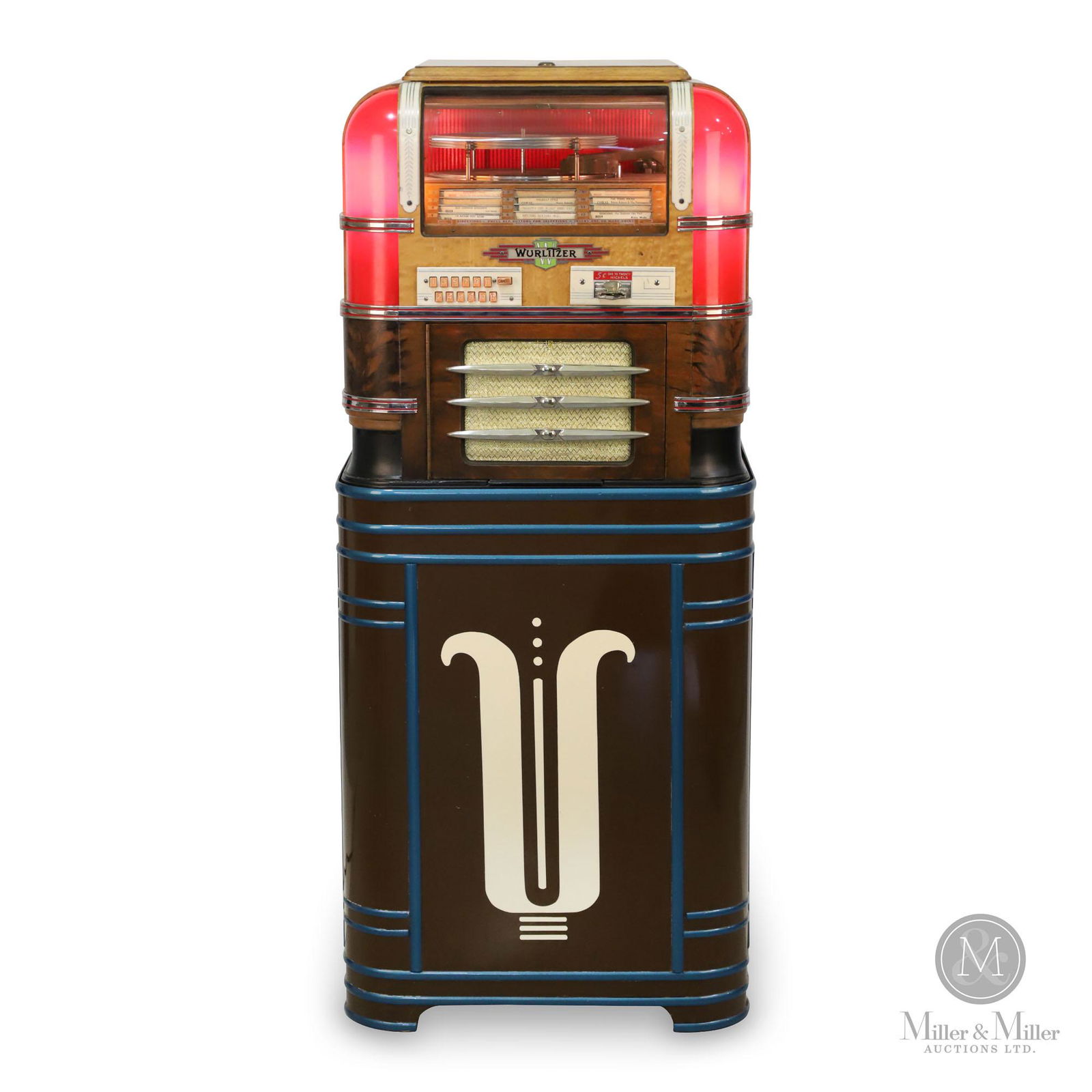 Wurlitzer Model 61 Tabletop Jukebox On Stand Auction