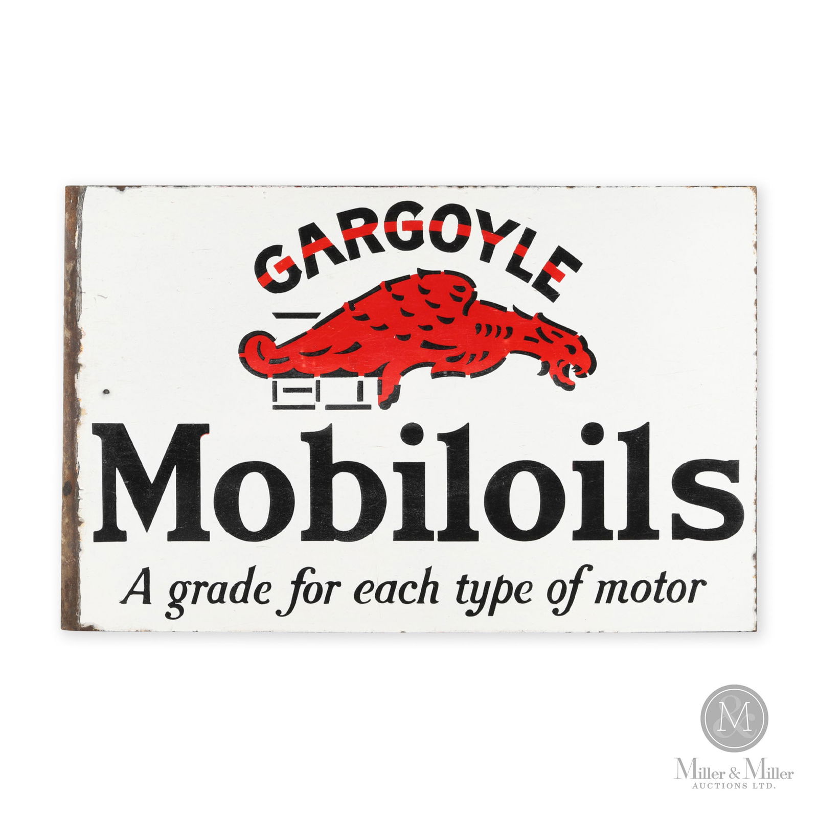 Gargoyle Mobiloils Motor Oil Flange Sign (1 of 4)