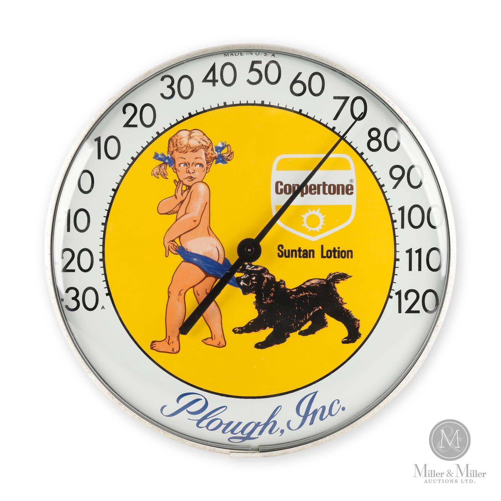 Coppertone Suntan Lotion Thermometer Auction