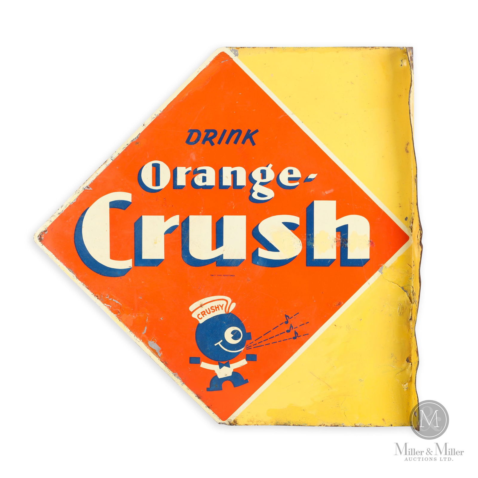 Orange Crush "Crushy" Flange Sign (1 of 4)