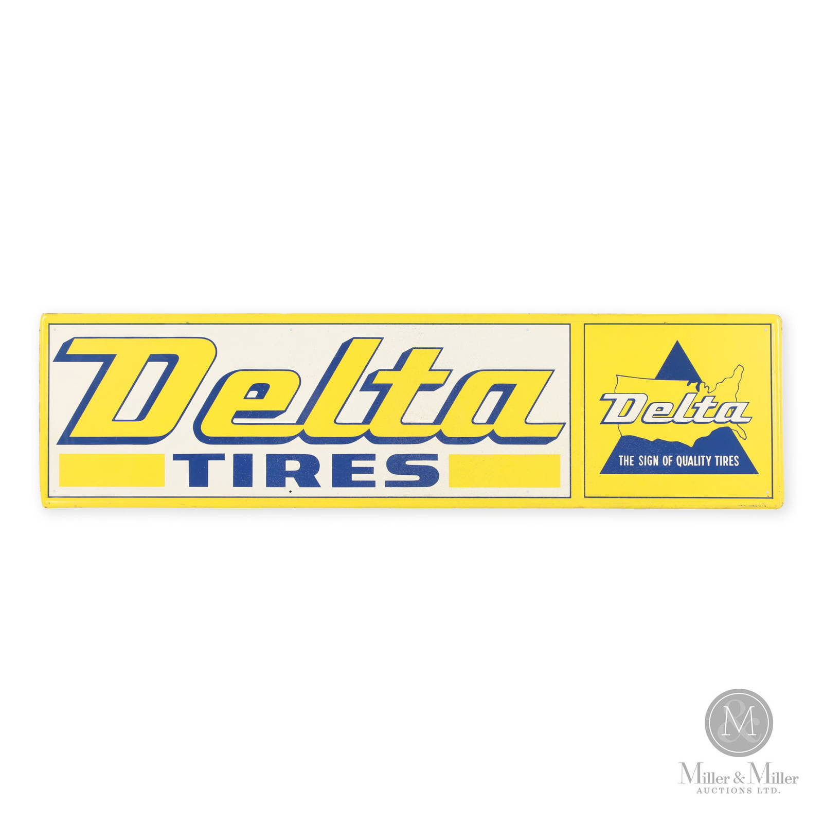 Delta Tires Horizontal Sign Auction
