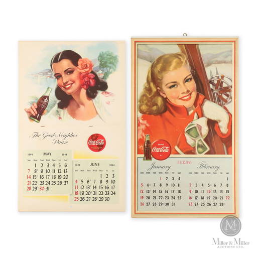 Coca Cola 1944 1947 Calendars Coca Cola 1944 1947 Calendars