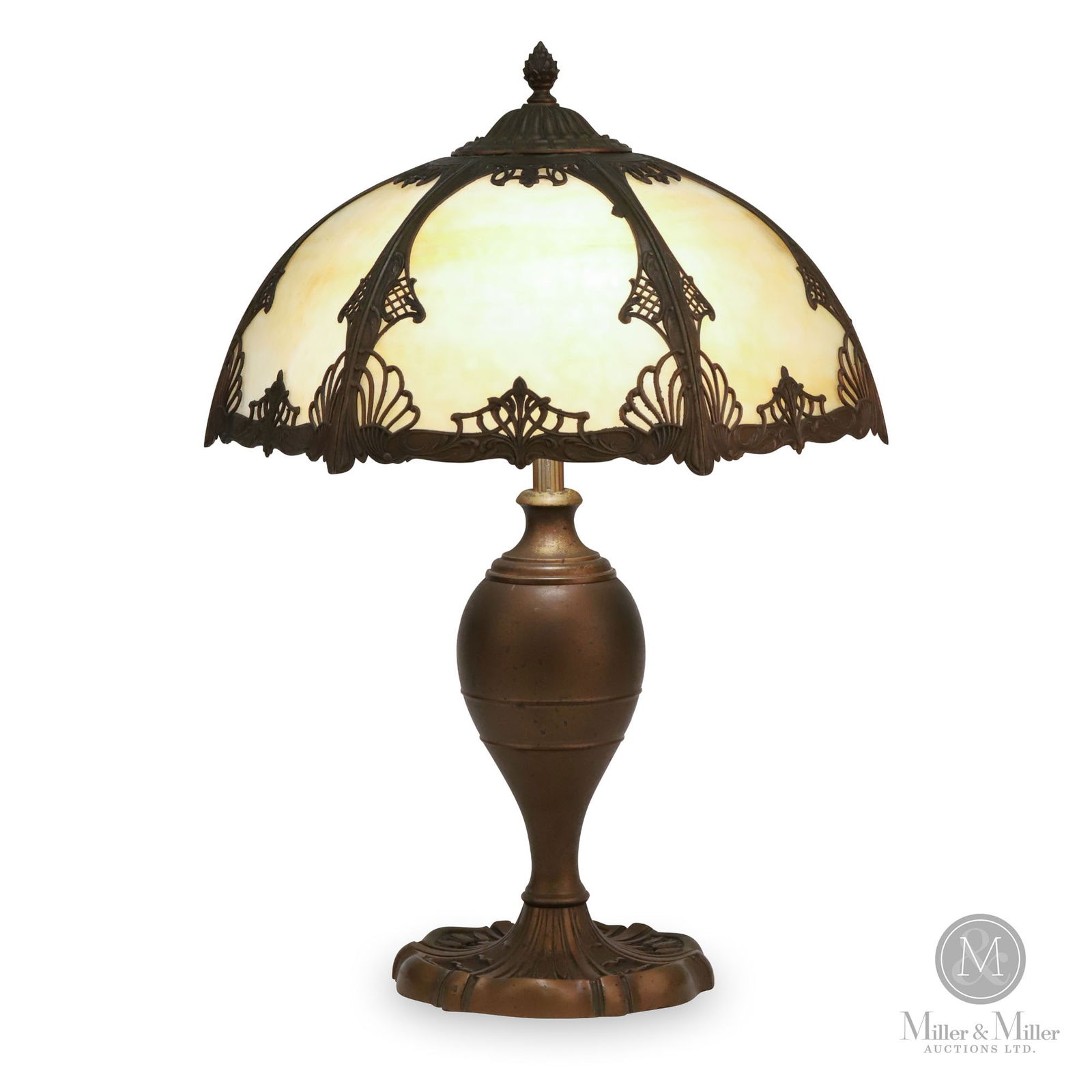 Miller Overlaid Slag Glass Table Lamp (1 of 11)