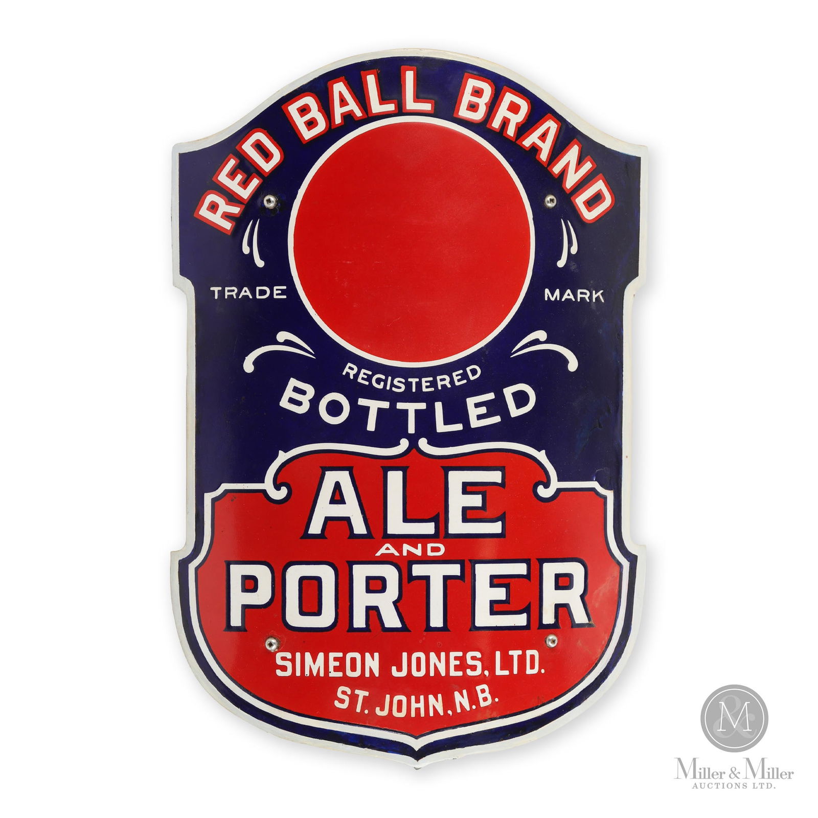 Simeon Jones Red Ball Beer Corner Sign (1 of 6)