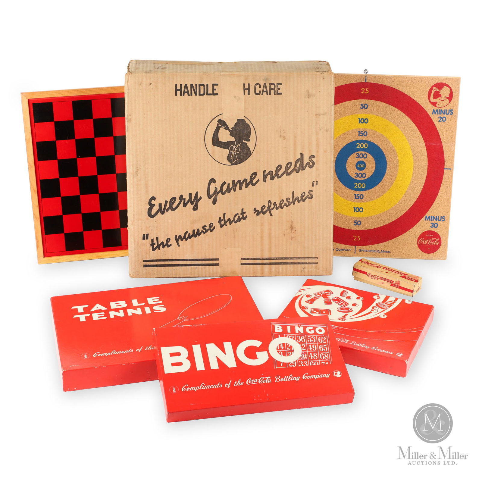 Coca-Cola WWII-Era Milton-Bradley Games Package (1 of 14)