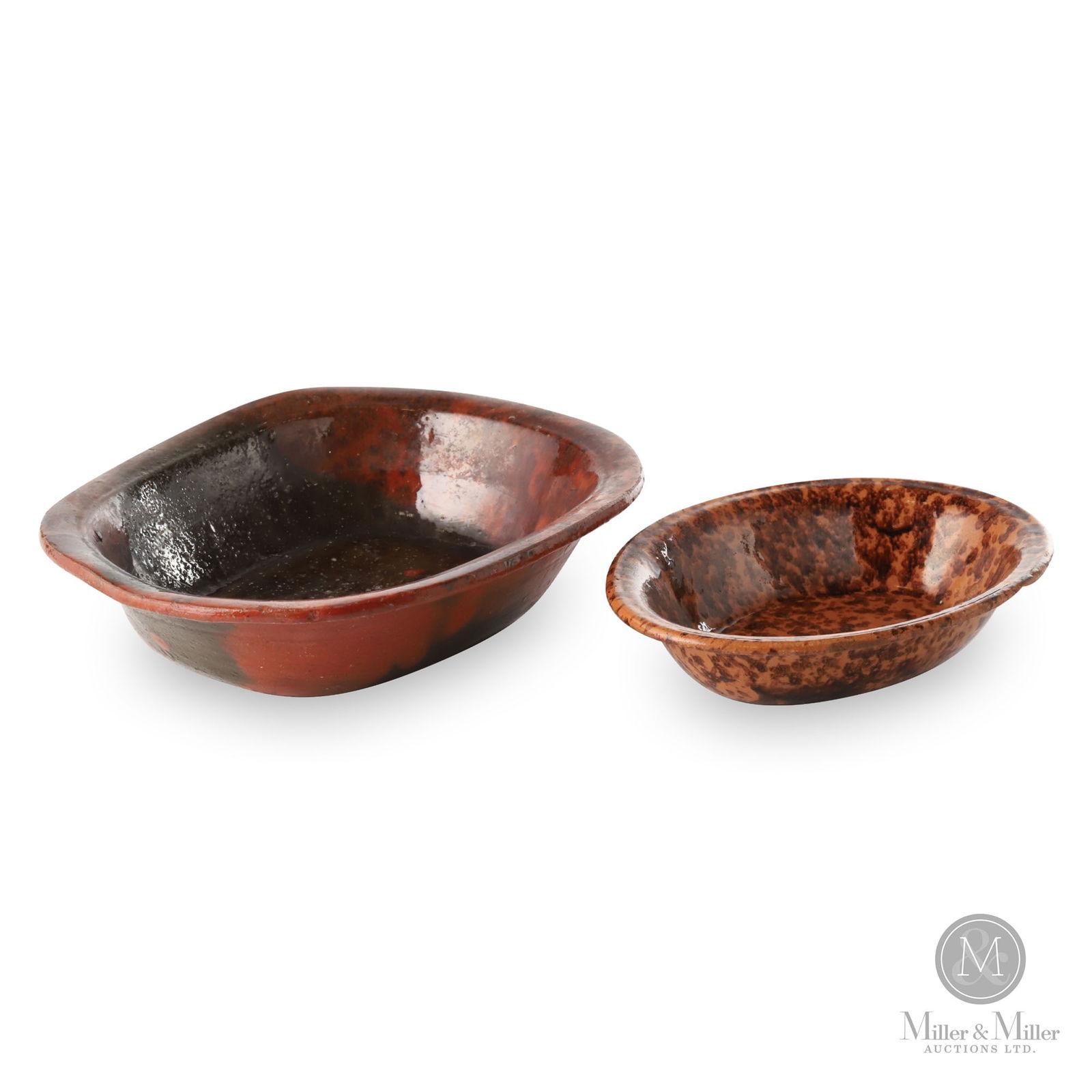 Pair of Redware Baking Dishes (1 of 10)