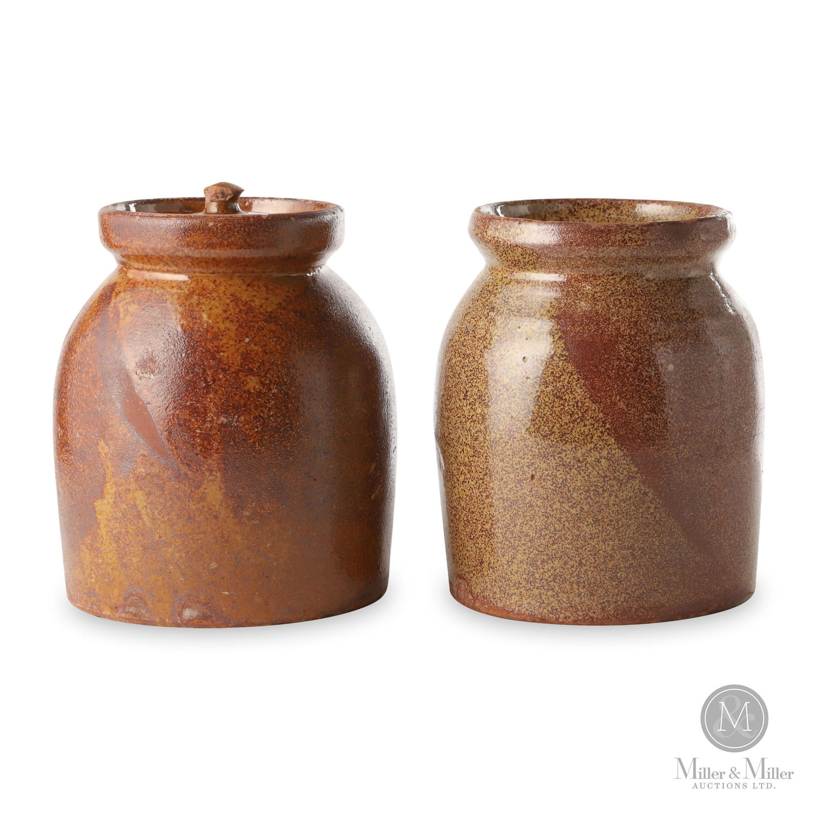 Pair of Redware Jars (1 of 8)