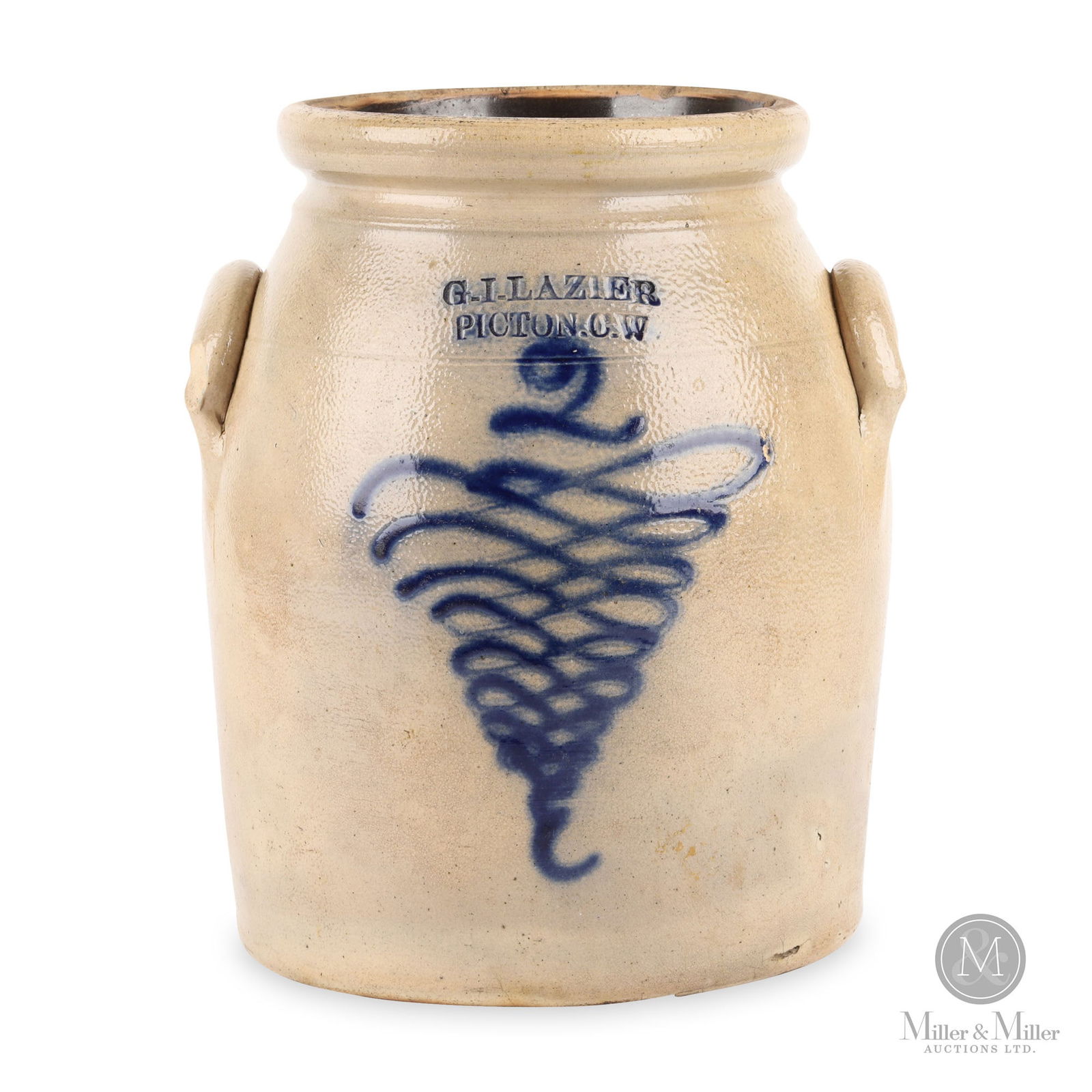 2-Gallon G.I. Lazier Stoneware Crock (1 of 11)