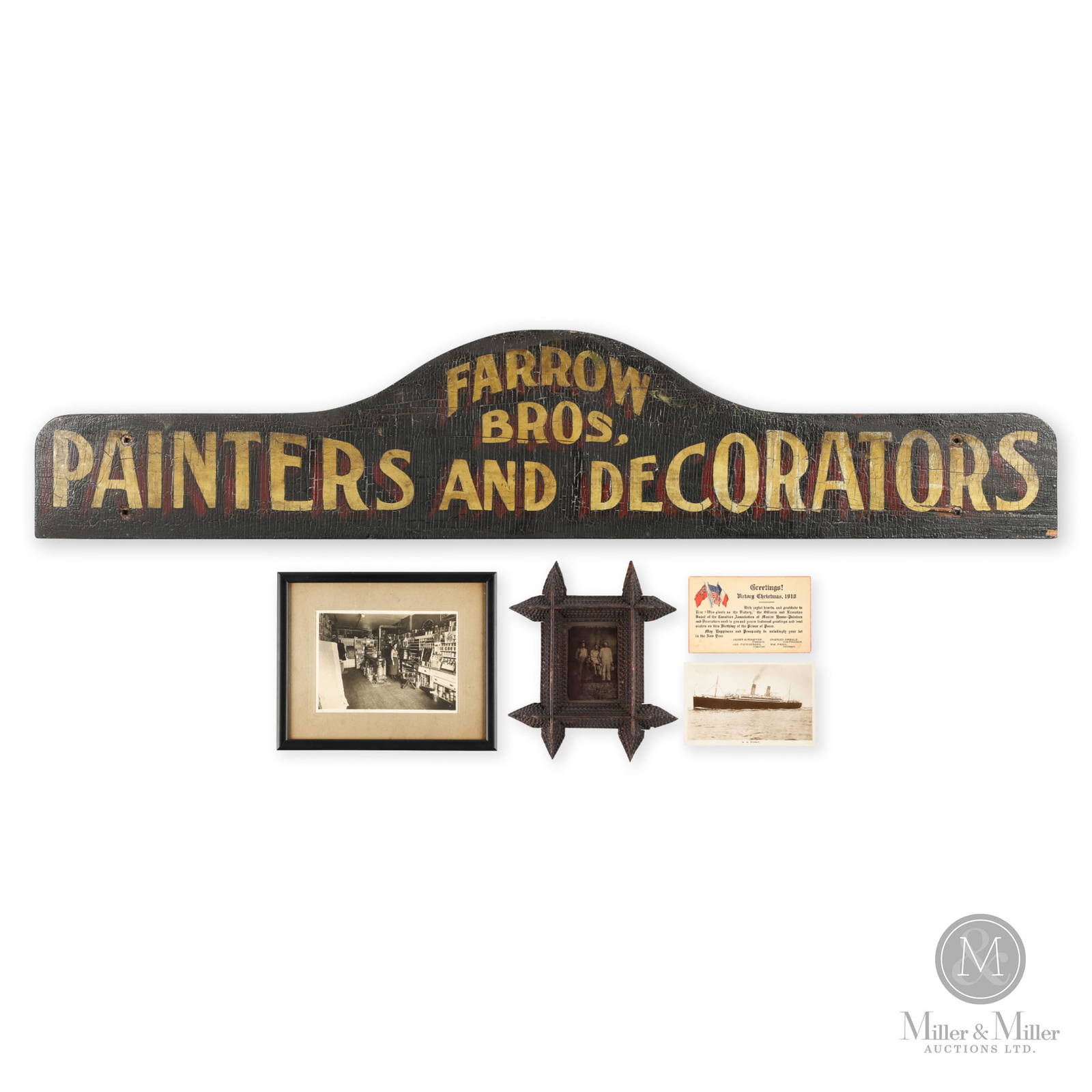 Farrow Bros. Painters And Decorators Trade Sign Auction