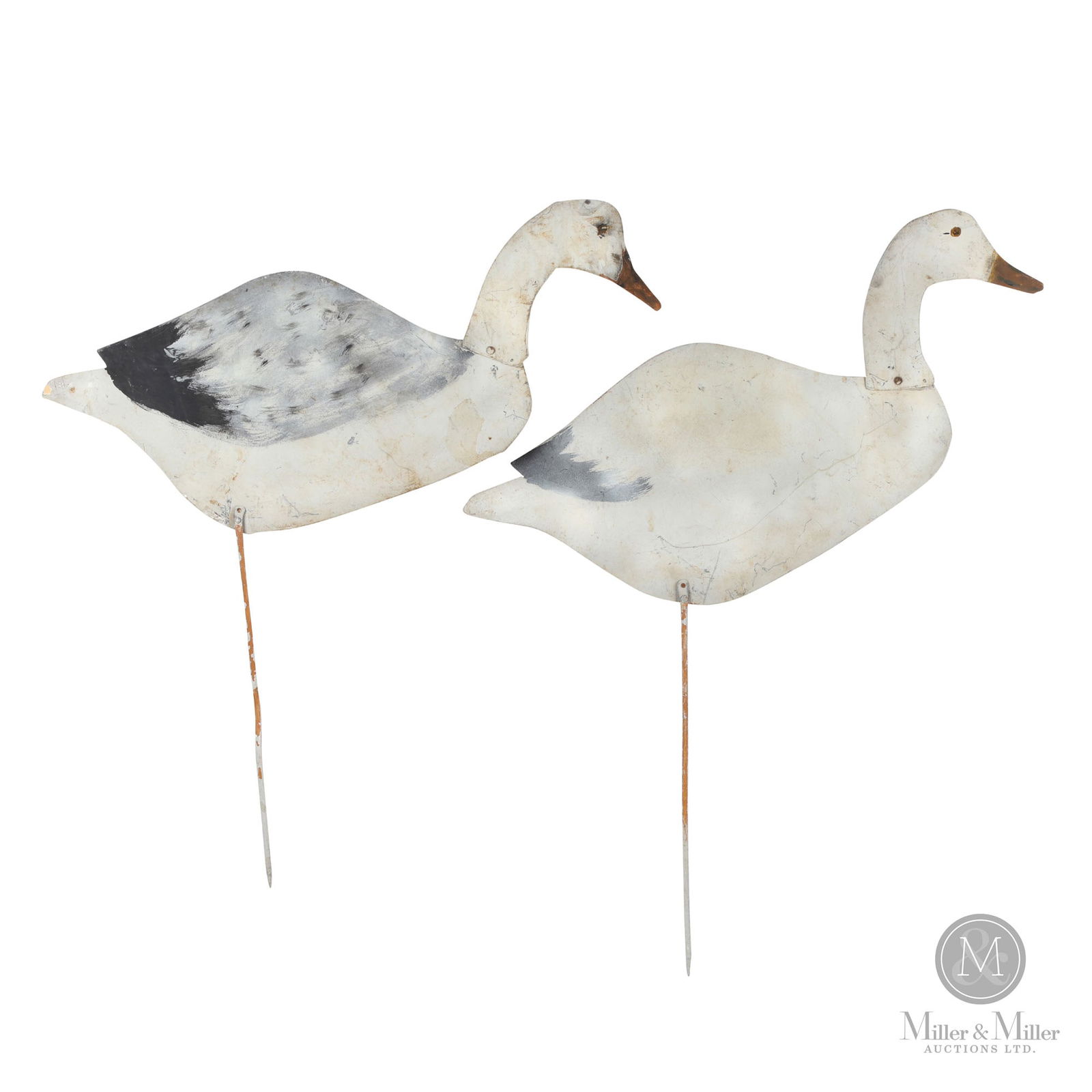 Pair of Metal Goose Decoys (1 of 5)