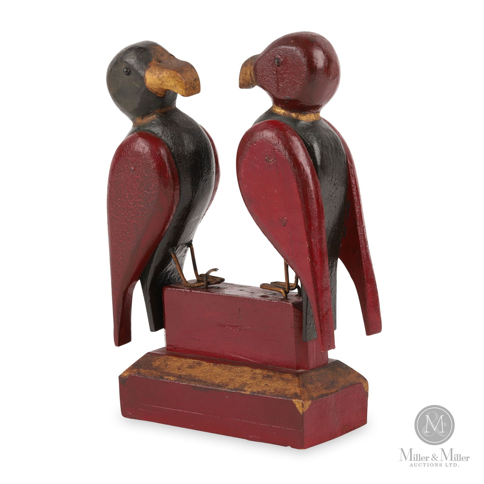 Quebec Folk Art Carved Parrots (1 of 7)