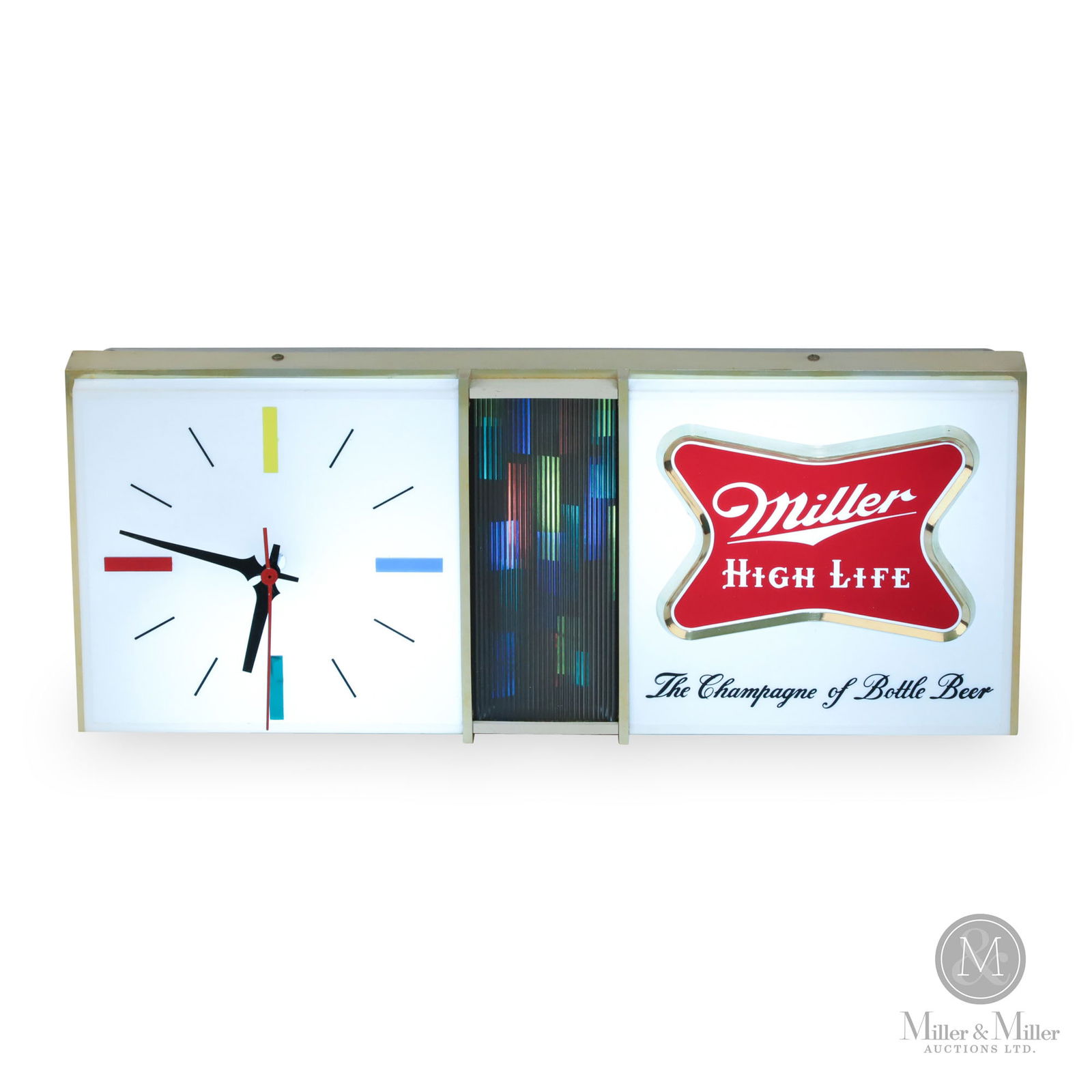 Miller High Life Beer Lighted Clock Sign (1 of 7)