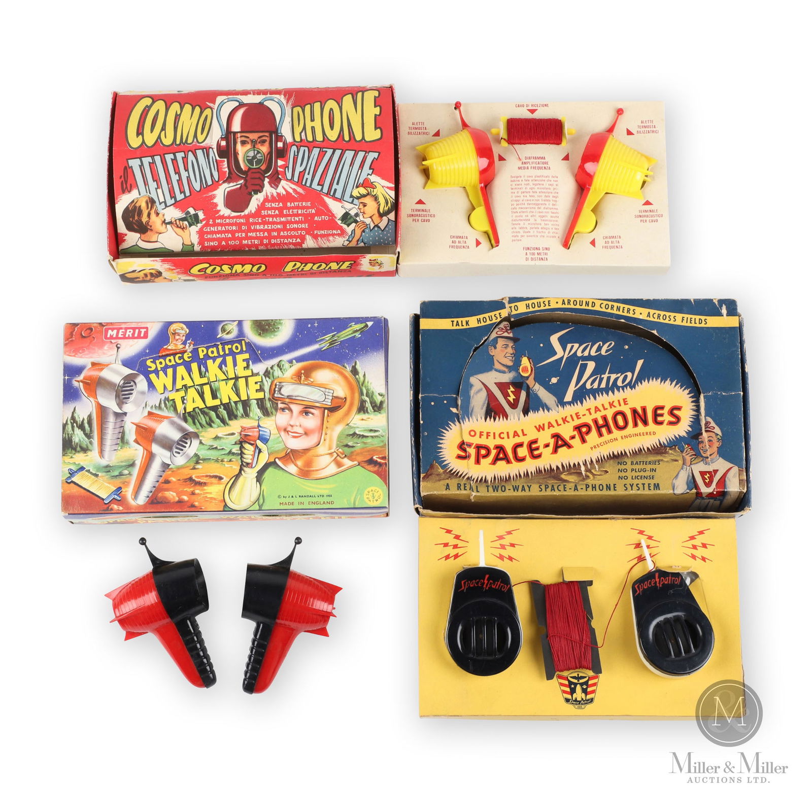 Space Patrol Space-A-Phones, "Cosmo Phone" & Space Patrol Walkie Talkie Sets (1 of 11)