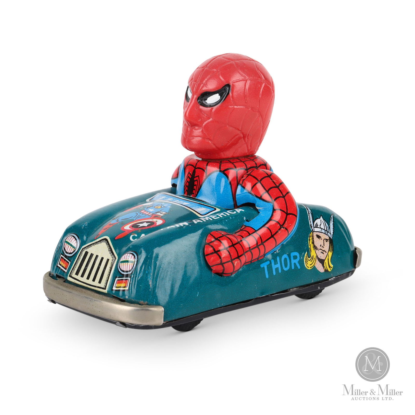 Marx Spiderman Friction Car (1 of 7)