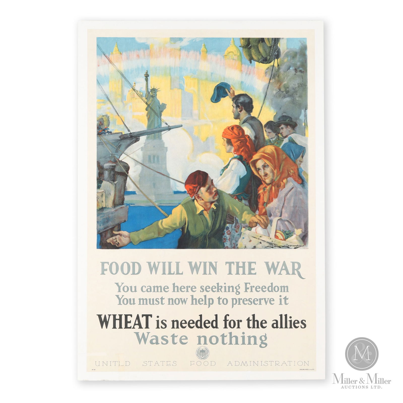 WWII U.S. Food Administration "Food Will Win the War" Poster (1 of 7)