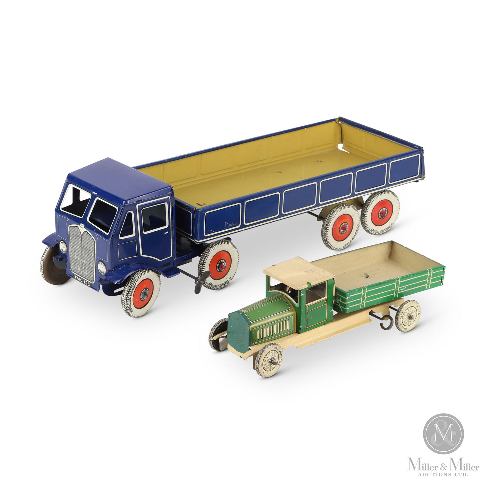 Mettoy Blue Lorry & Green Dump Trucks (1 of 9)