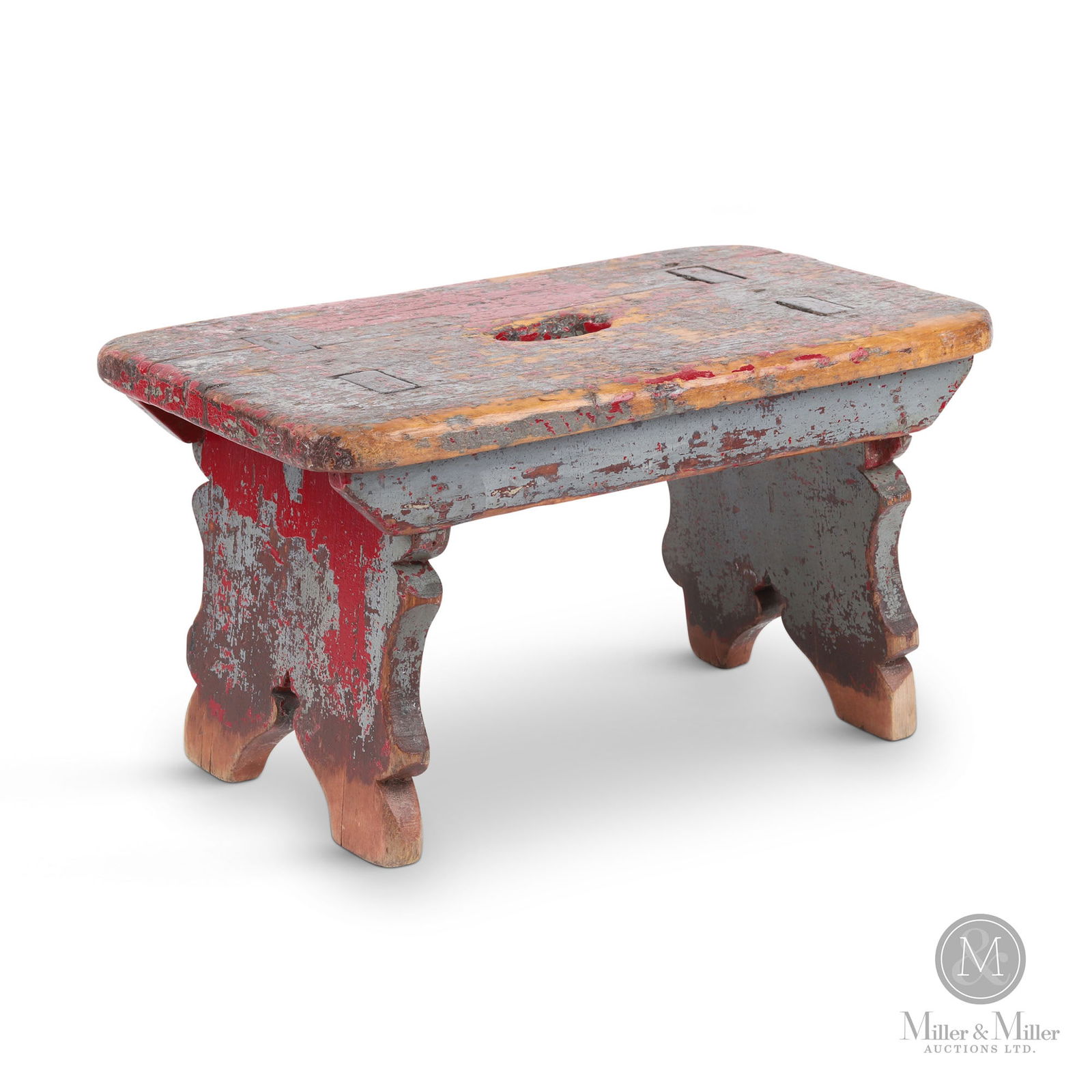 Folky foot stool in paint (1 of 7)