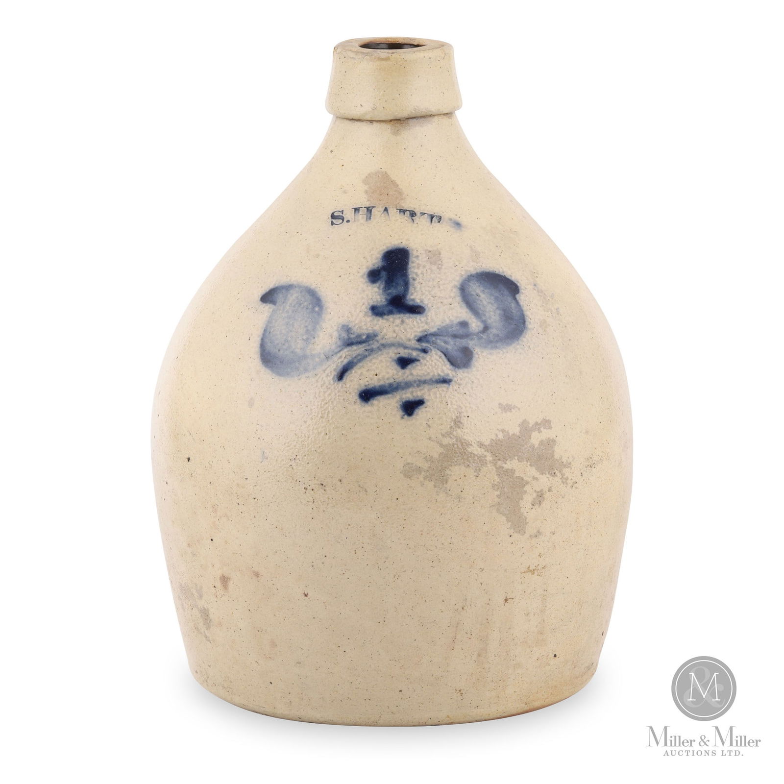 S. Hart 1-Gallon Stoneware Jug (1 of 8)