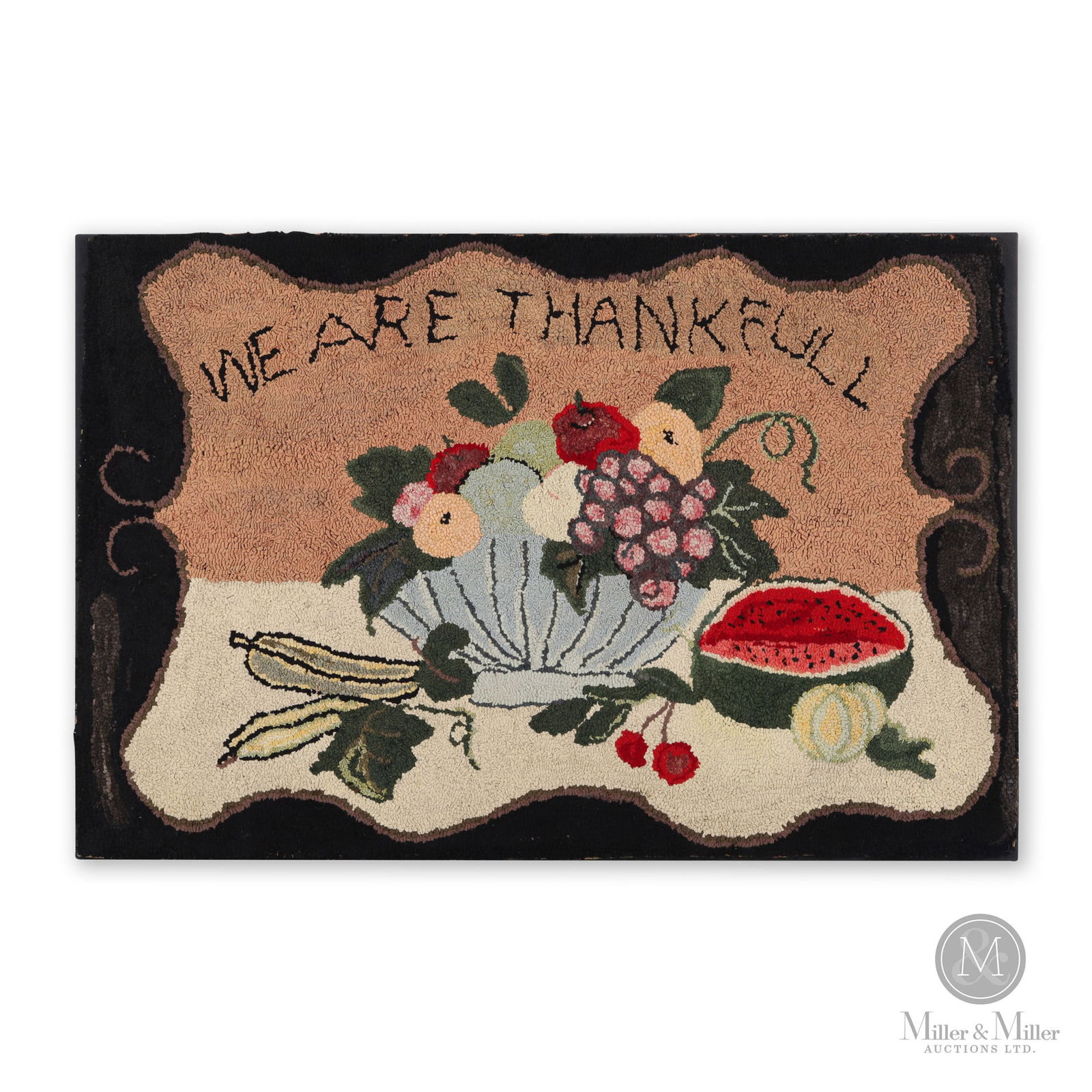 "We are Thankful(l)" hooked rug (1 of 4)