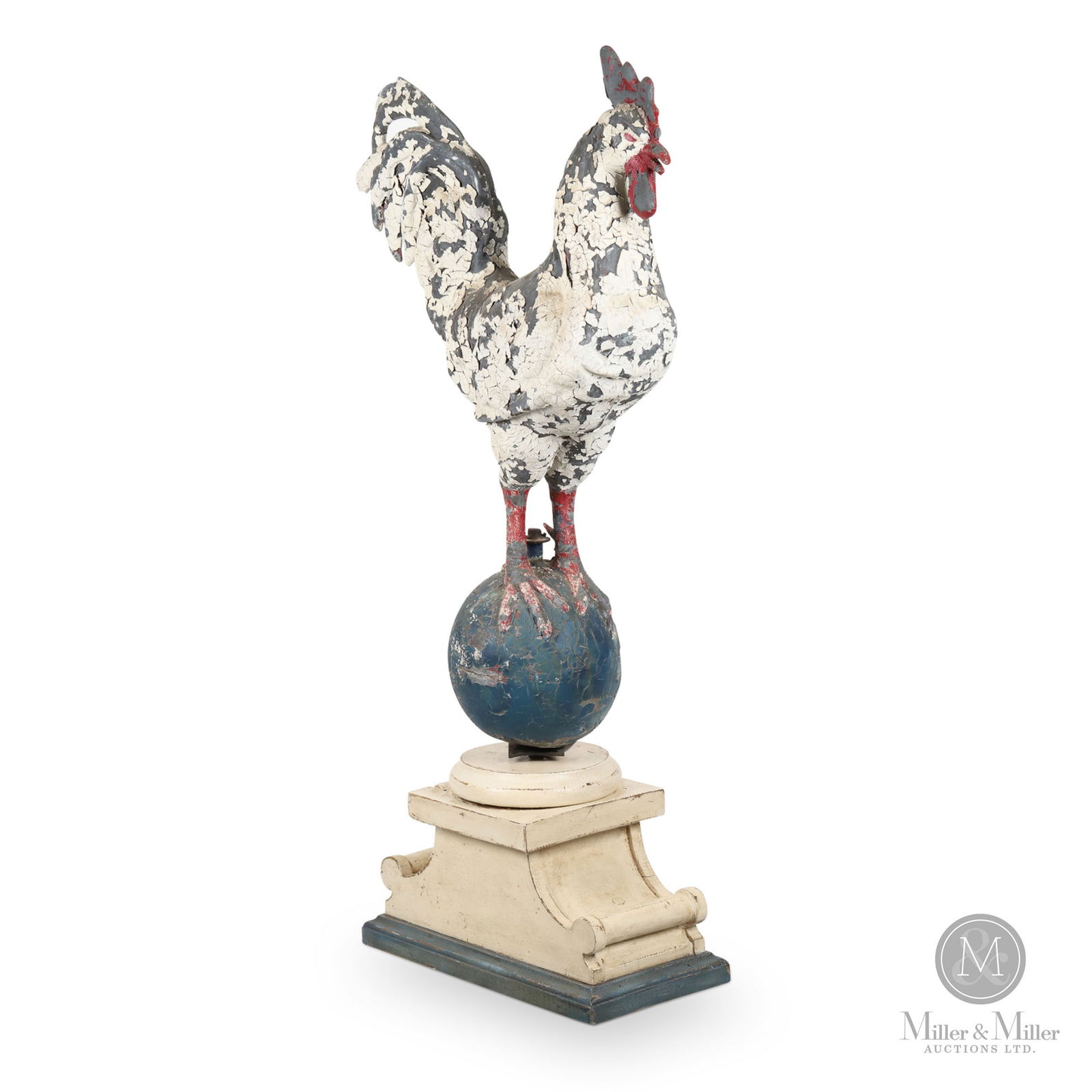 Large Fullbodied Quebec Chantecler Weathervane Auction
