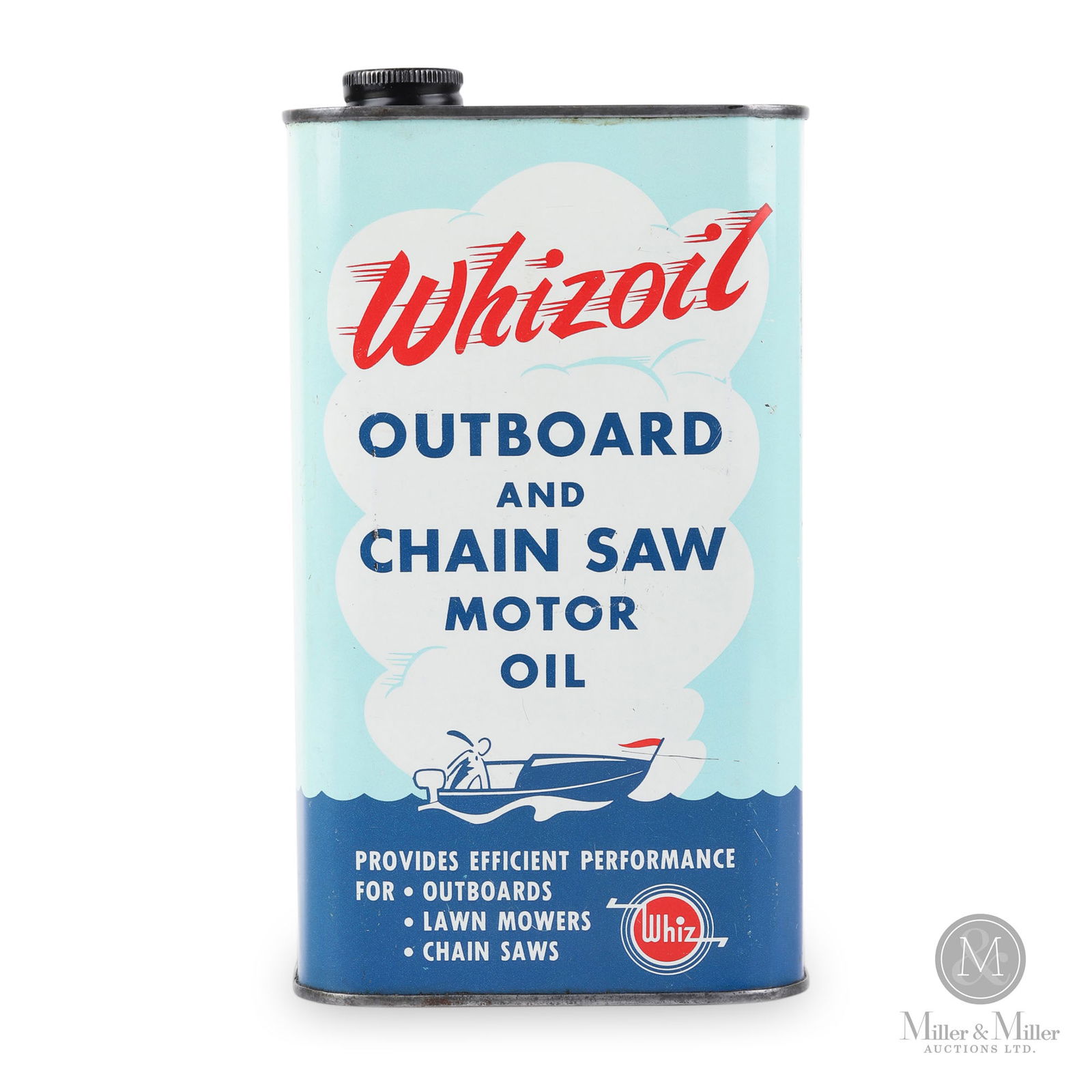 Whiz "Whizoil" Outboard Motor Oil 1 Quart Can (1 of 8)