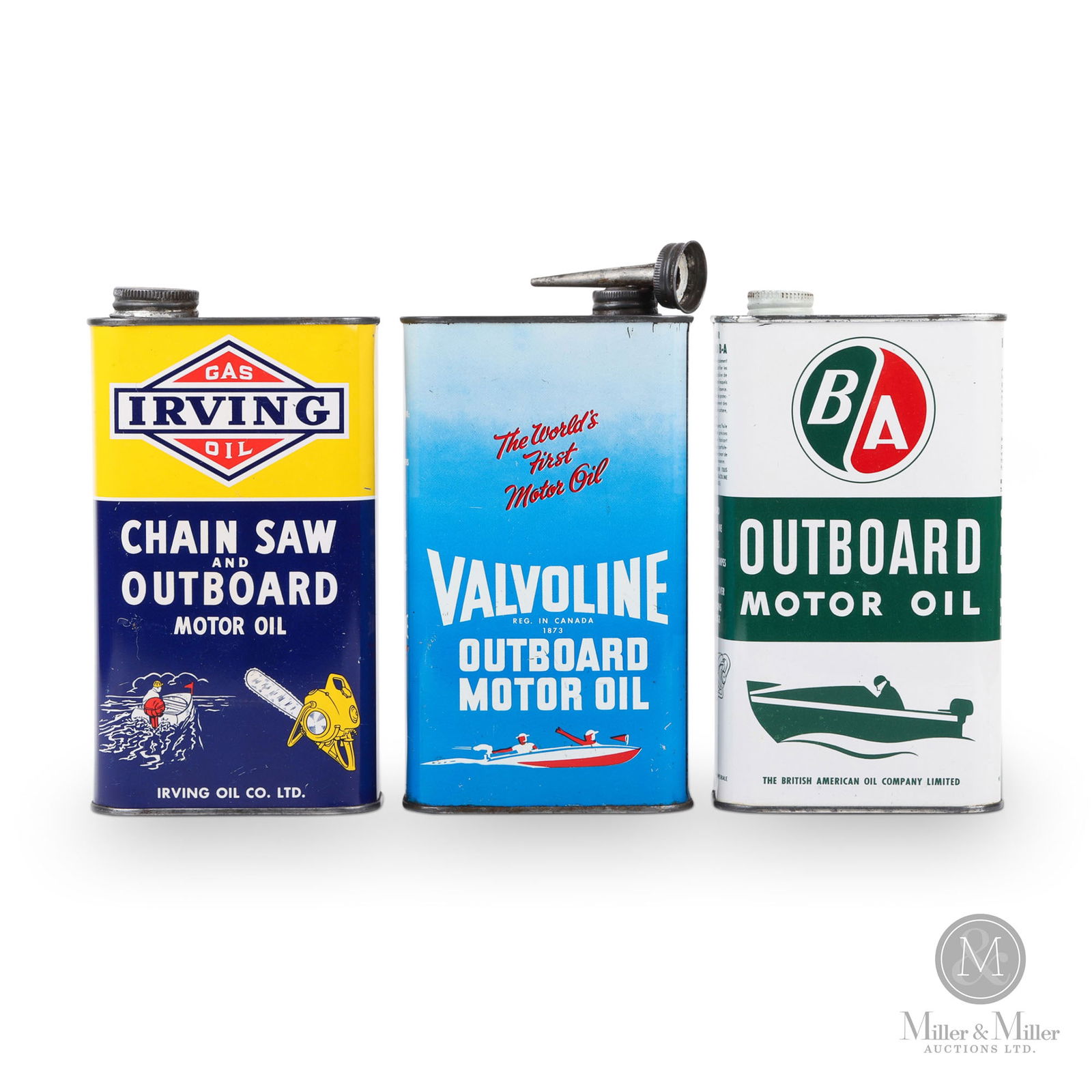 Irving, B-A & Valvoline Outboard Motor Oil 1 Quart Cans (1 of 9)