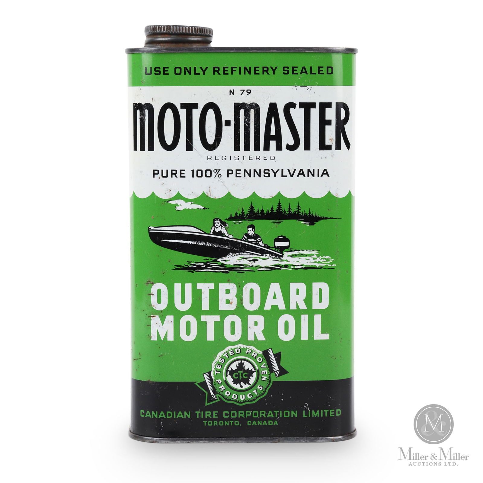 Motomaster Outboard Motor Oil 1 Quart Can (1 of 8)