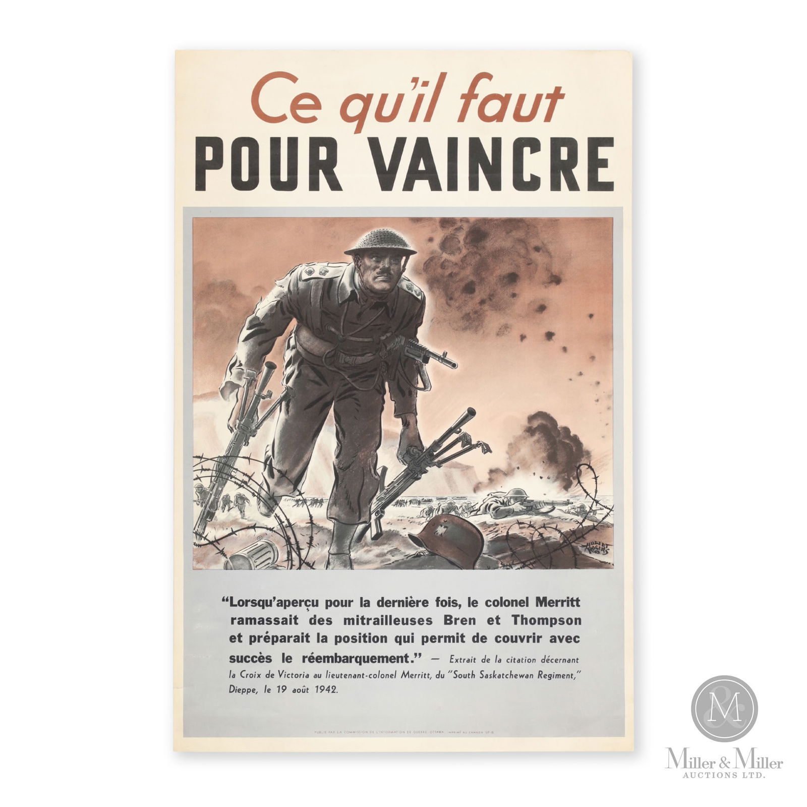 WWII French Canadian "What it Takes For Victory" Poster (1 of 8)