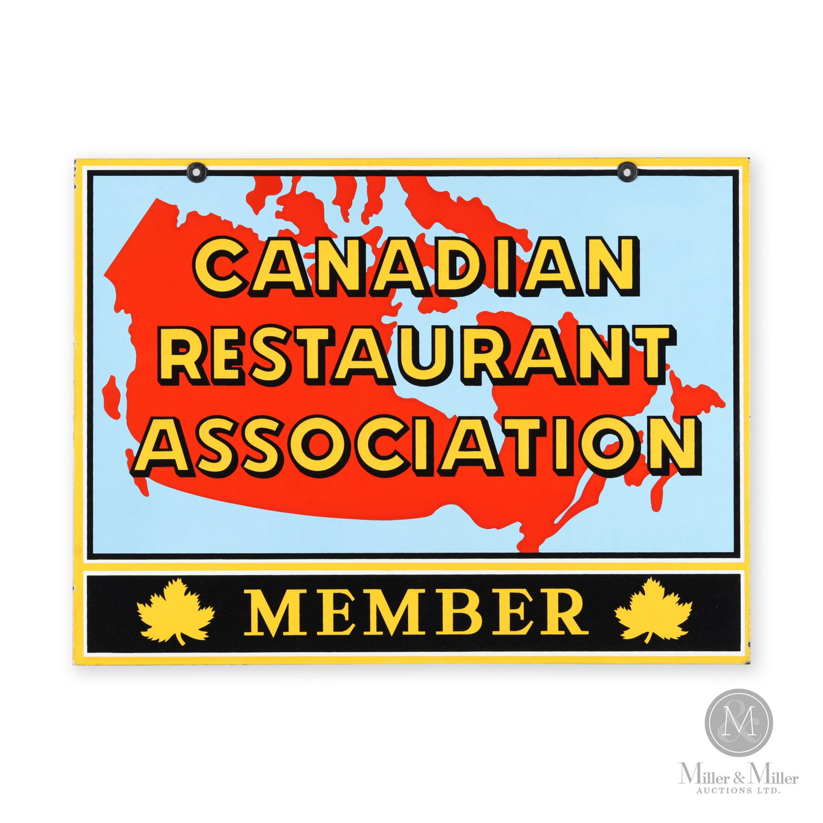Canadian Restaurant Association Member Porcelain Sign (1 of 6)