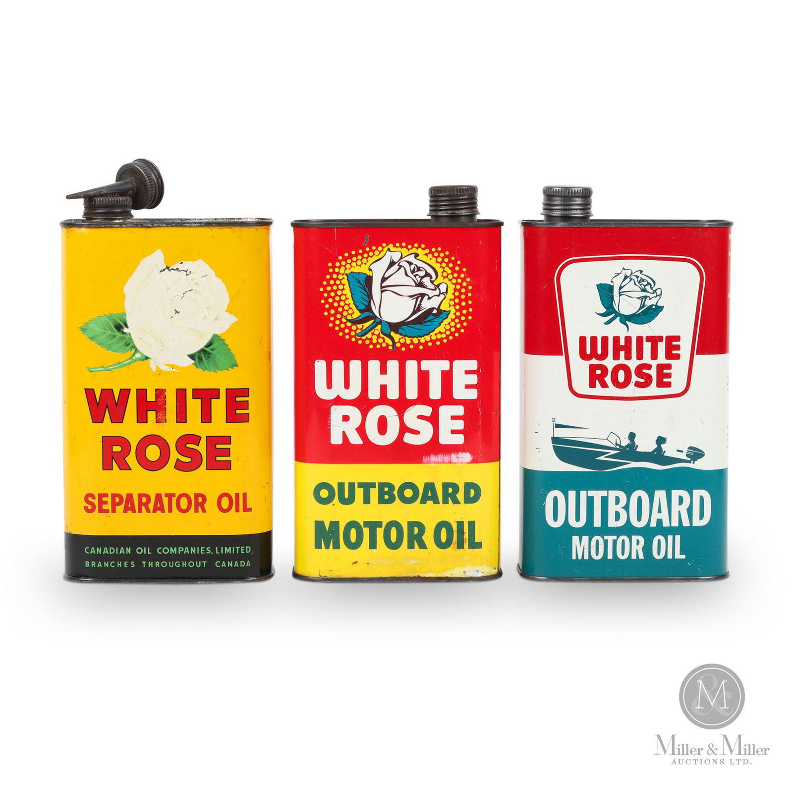 White Rose Outboard & Cream Separator Oil 1 Quart Cans (1 of 8)