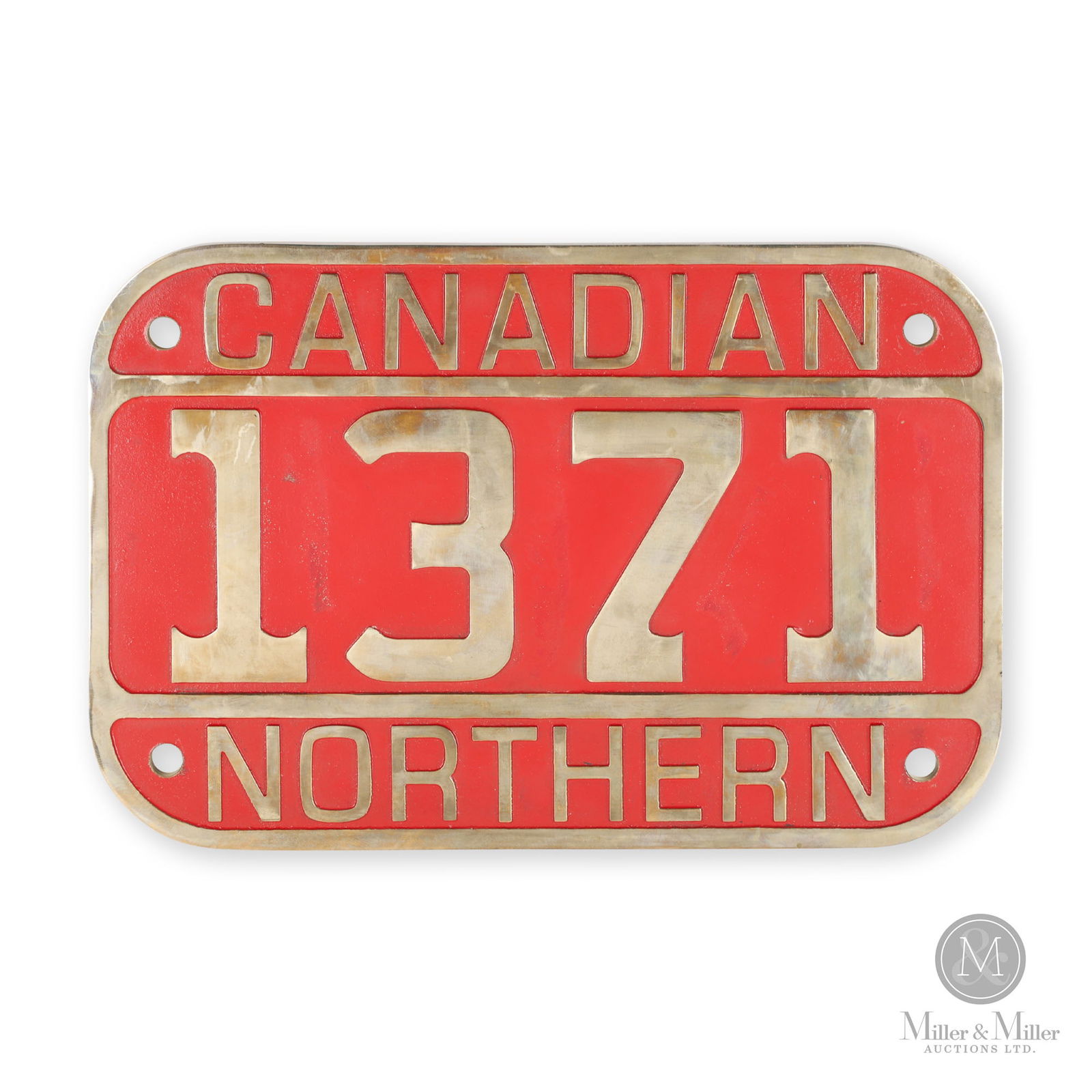 Canadian Northern Fantasy Locomotive Number Plate 1371 (1 of 4)