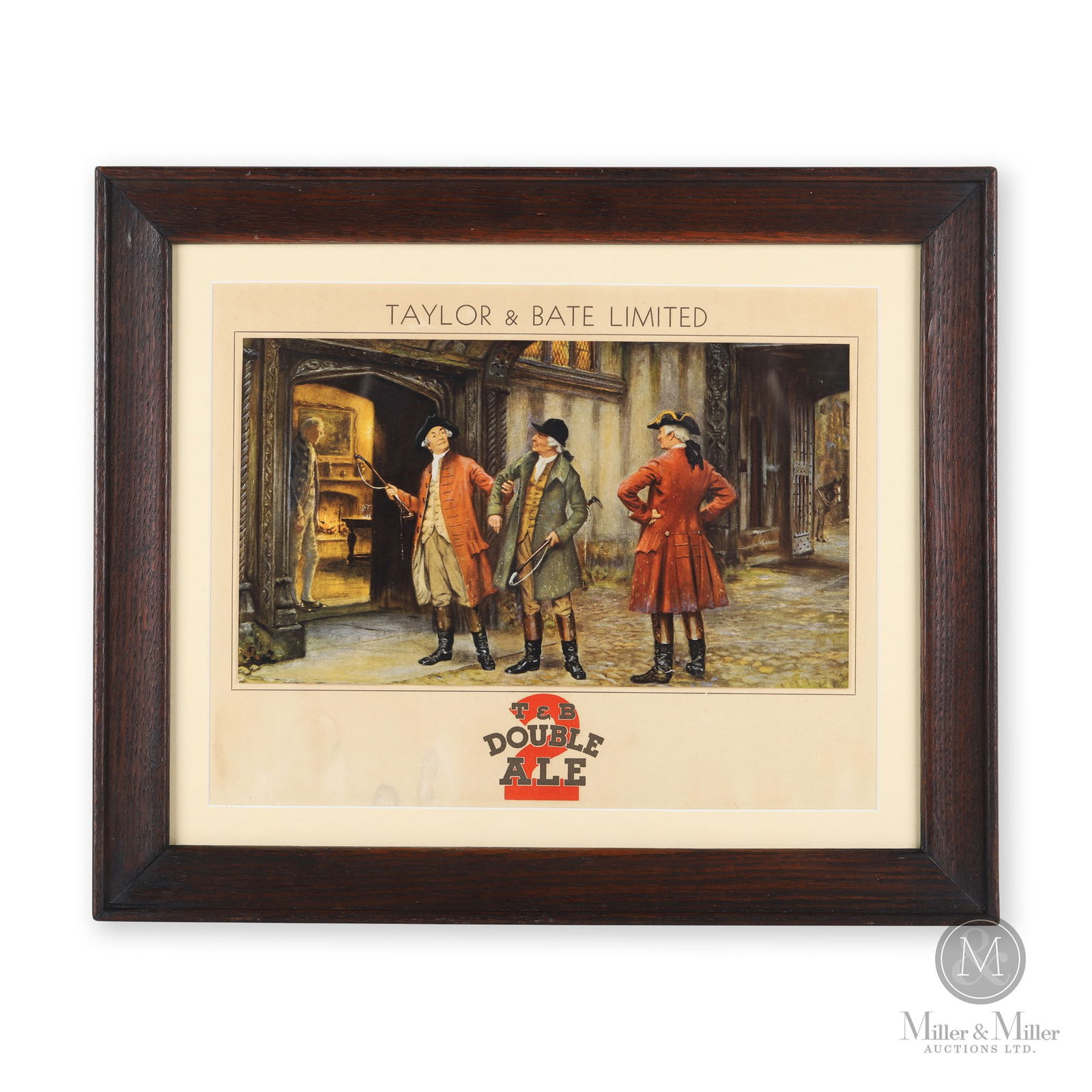 Taylor & Bate Brewery, St. Catharines Double Ale Lithograph: Canadian. 1920s. Lithographed paper, matted and framed. 15.5" x 18.5" x 1". From the William Robert Wilson Collection.