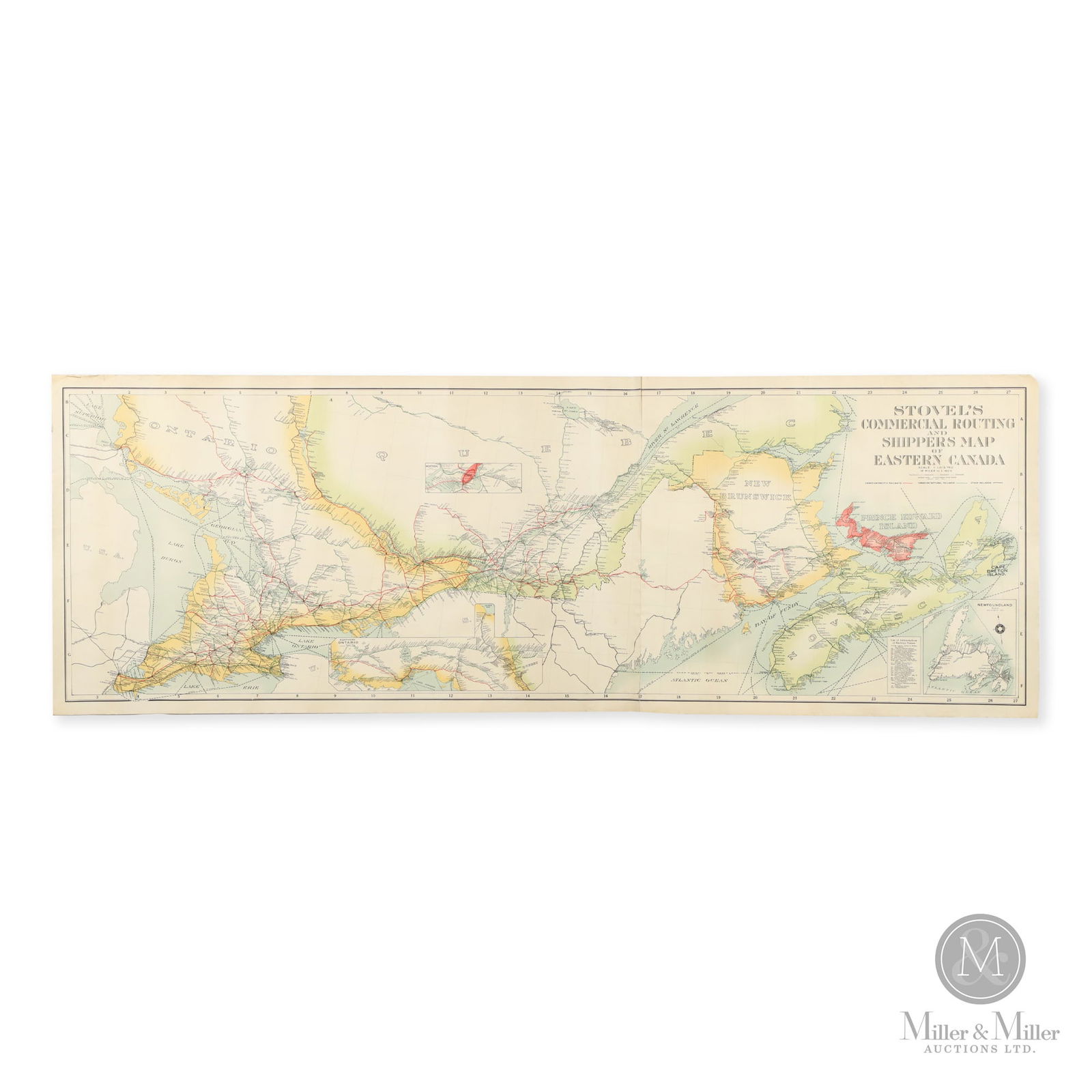 Commercial Routing & Shippers 1940 Eastern Canada Map: Canadian. 1940. Lithographed paper. 28.5" x 82". From the William Robert Wilson Collection.