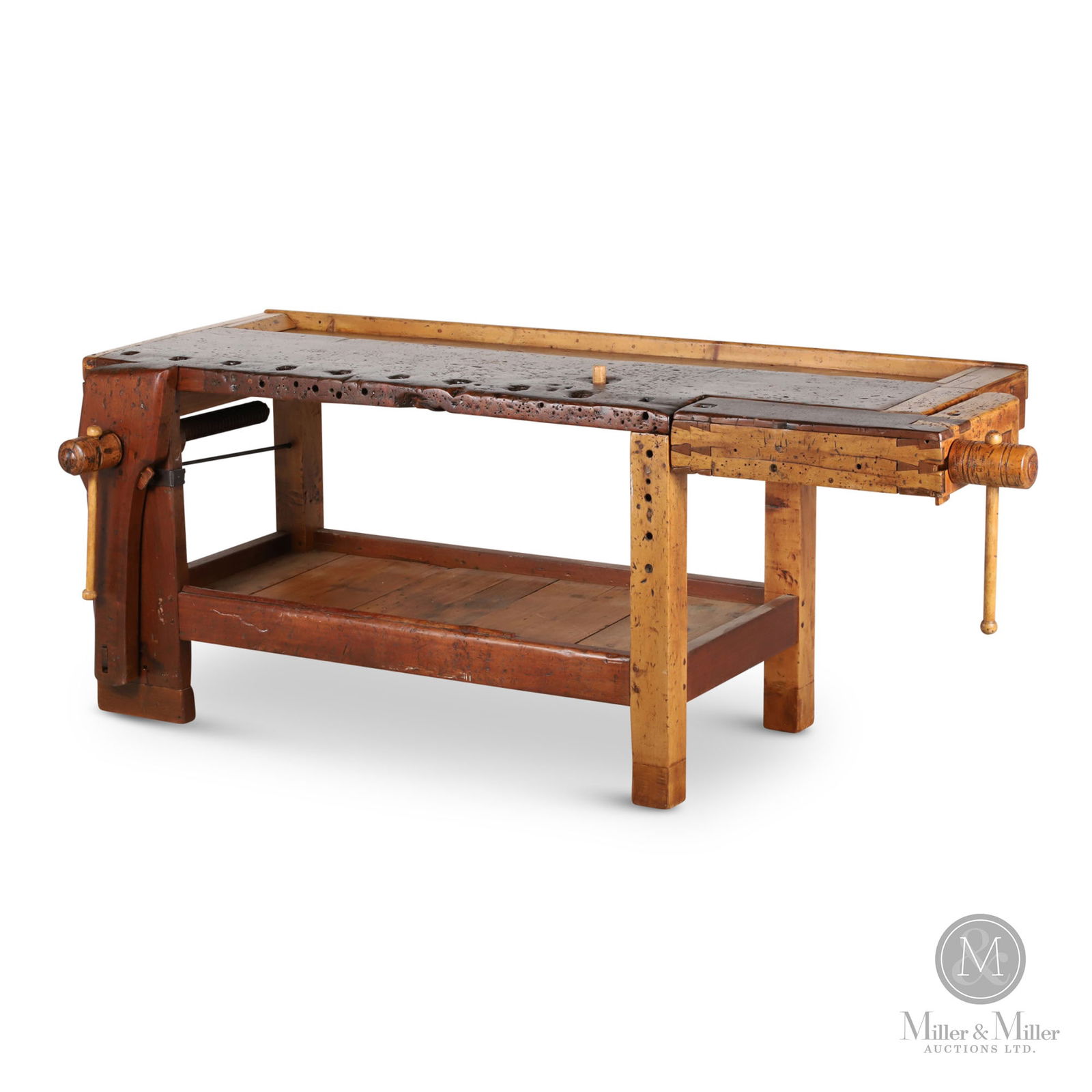 Carpenter's Workbench: Canadian. 1900s. Hardwood. 34" x 85" x 29". From the William Robert Wilson Collection.