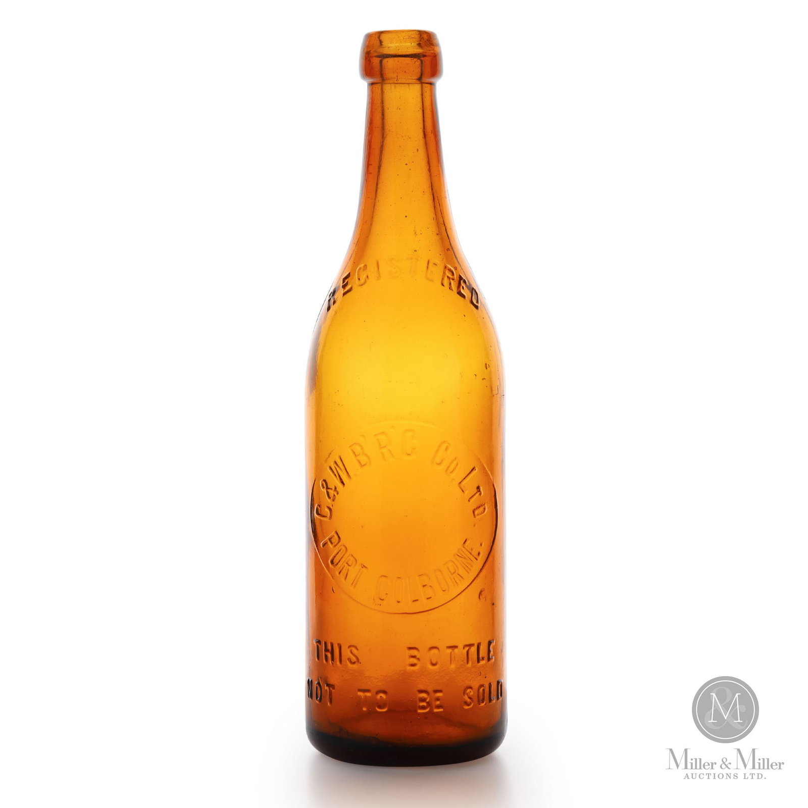 Cronmiller & White Brewery Port Colborne, Ontario: Canadian. 1890s. Glass. 9.75" x 2.75" x 2.75".