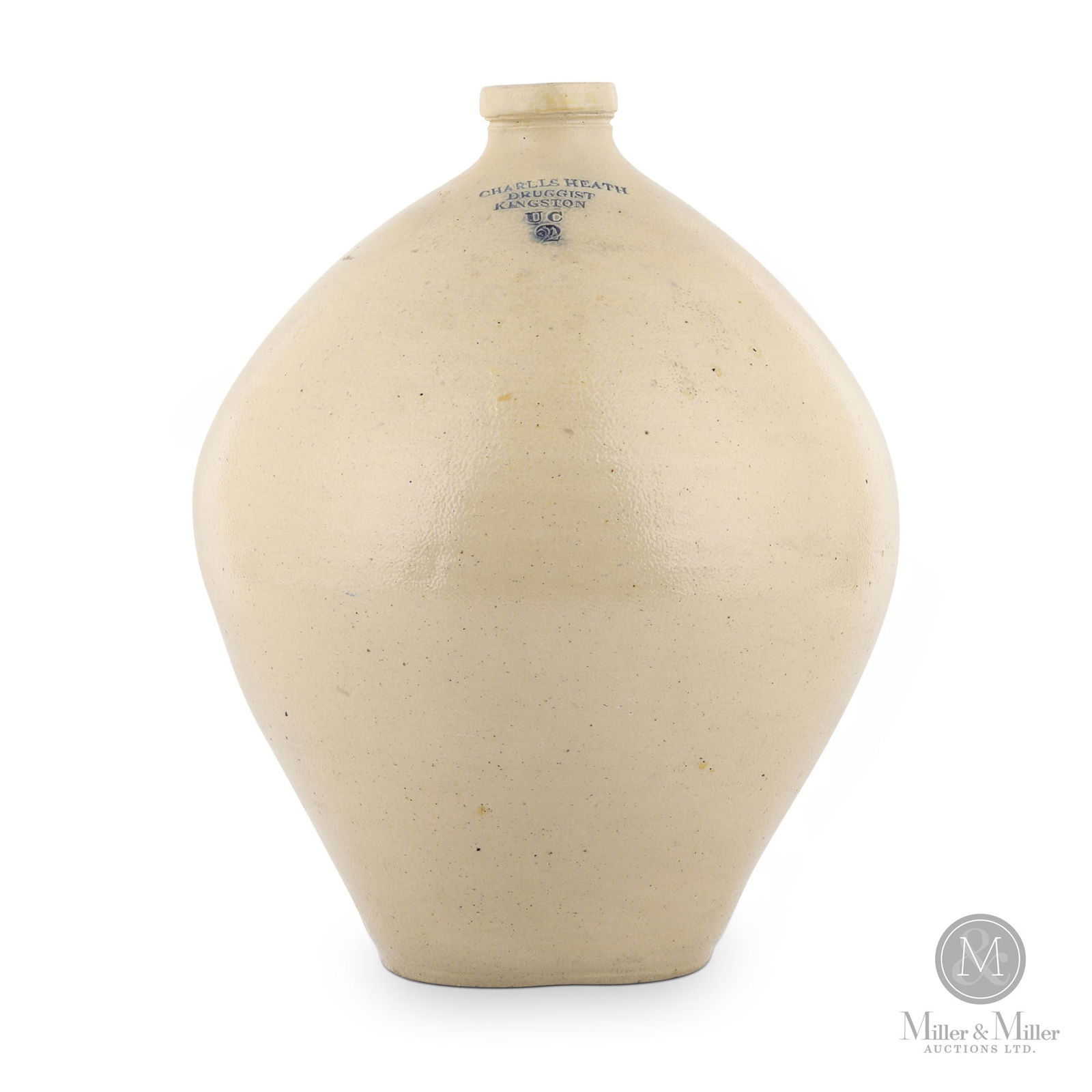 Charles Heath Druggist Kingston, U.C. 2 Gallon Stoneware Jug (1 of 9)