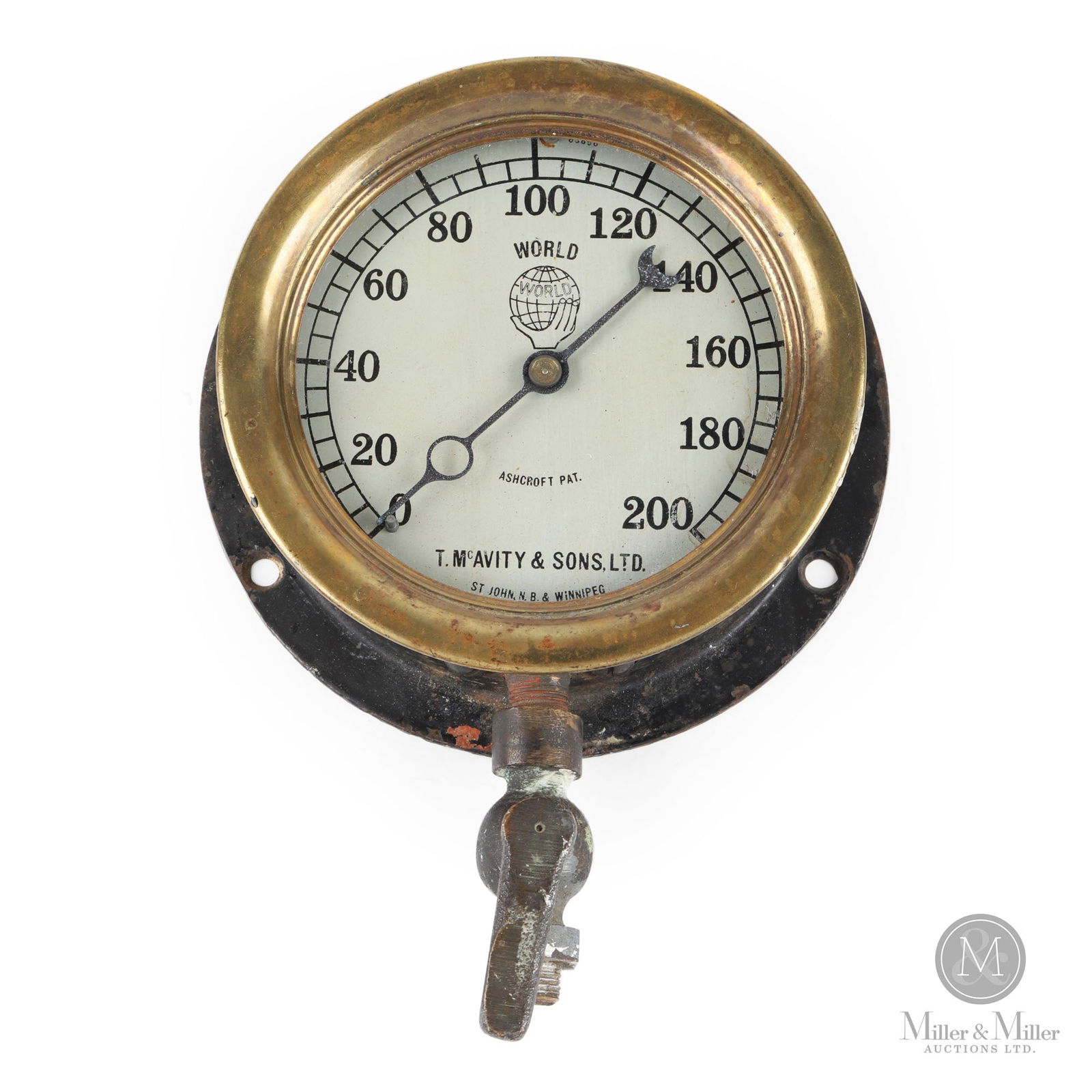 T. McAvity World Locomotive Steam Pressure Gauge (1 of 7)