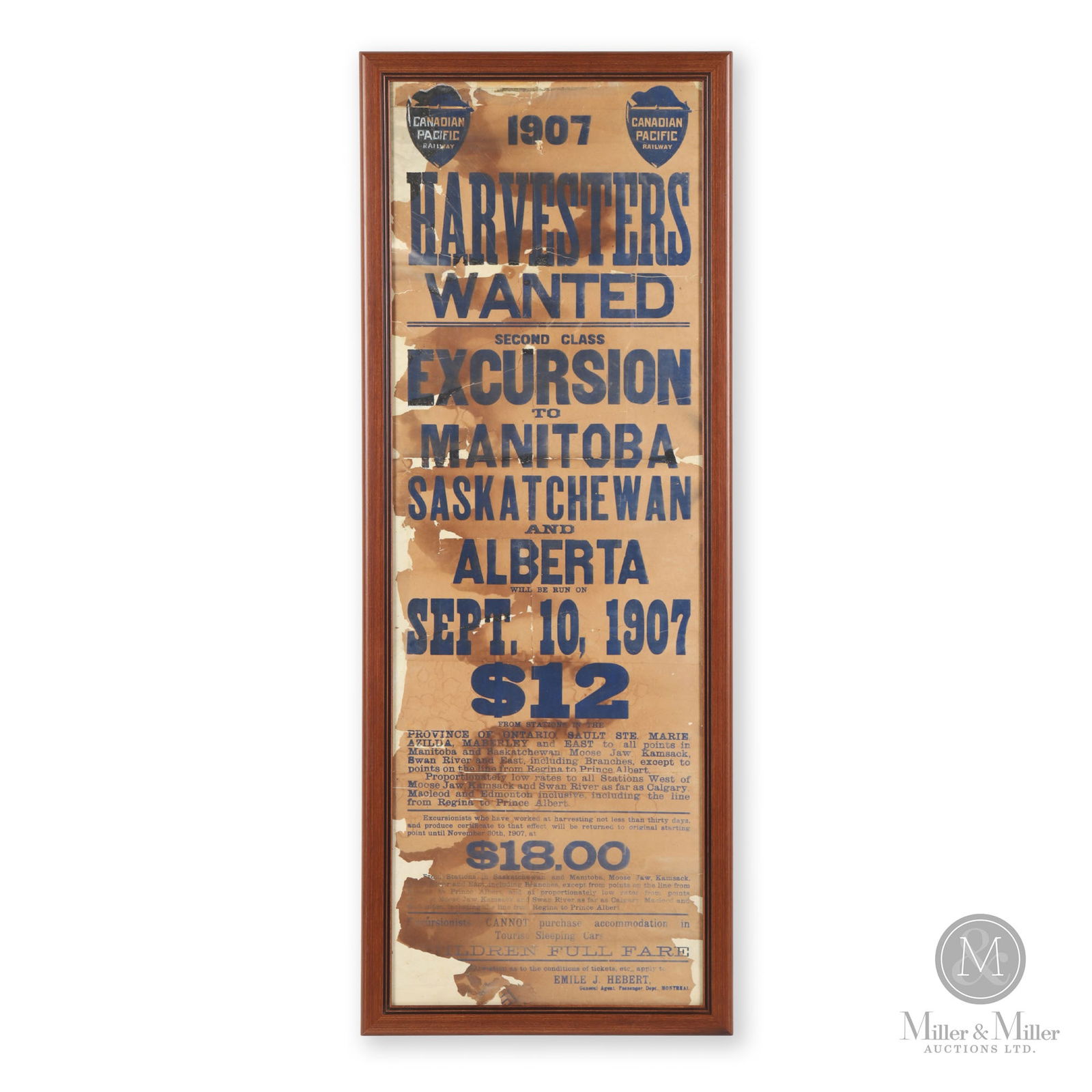 CPR 1907 "Harvesters Wanted" Broadside (1 of 6)