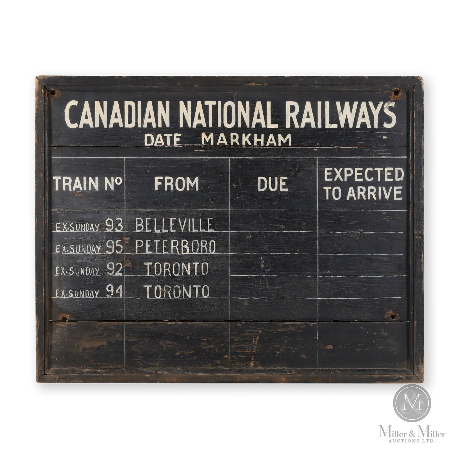 Canadian Pacific Railway Markham Train Schedule Board (1 of 4)