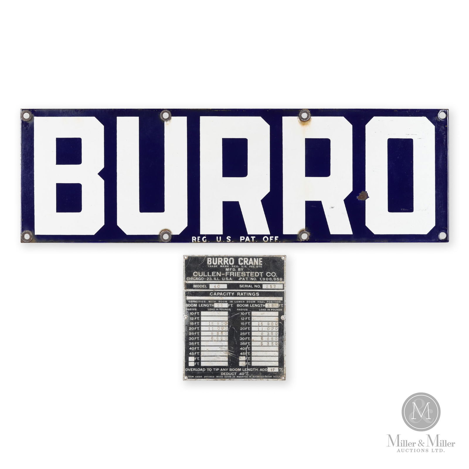 Cullen-Friestedt Co. Burro Crane Signs (1 of 7)