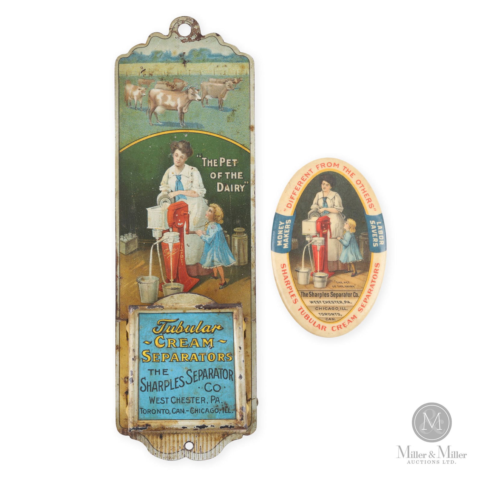 Sharples Tubular Cream Separators Match Holder & Pocket Mirror (1 of 8)