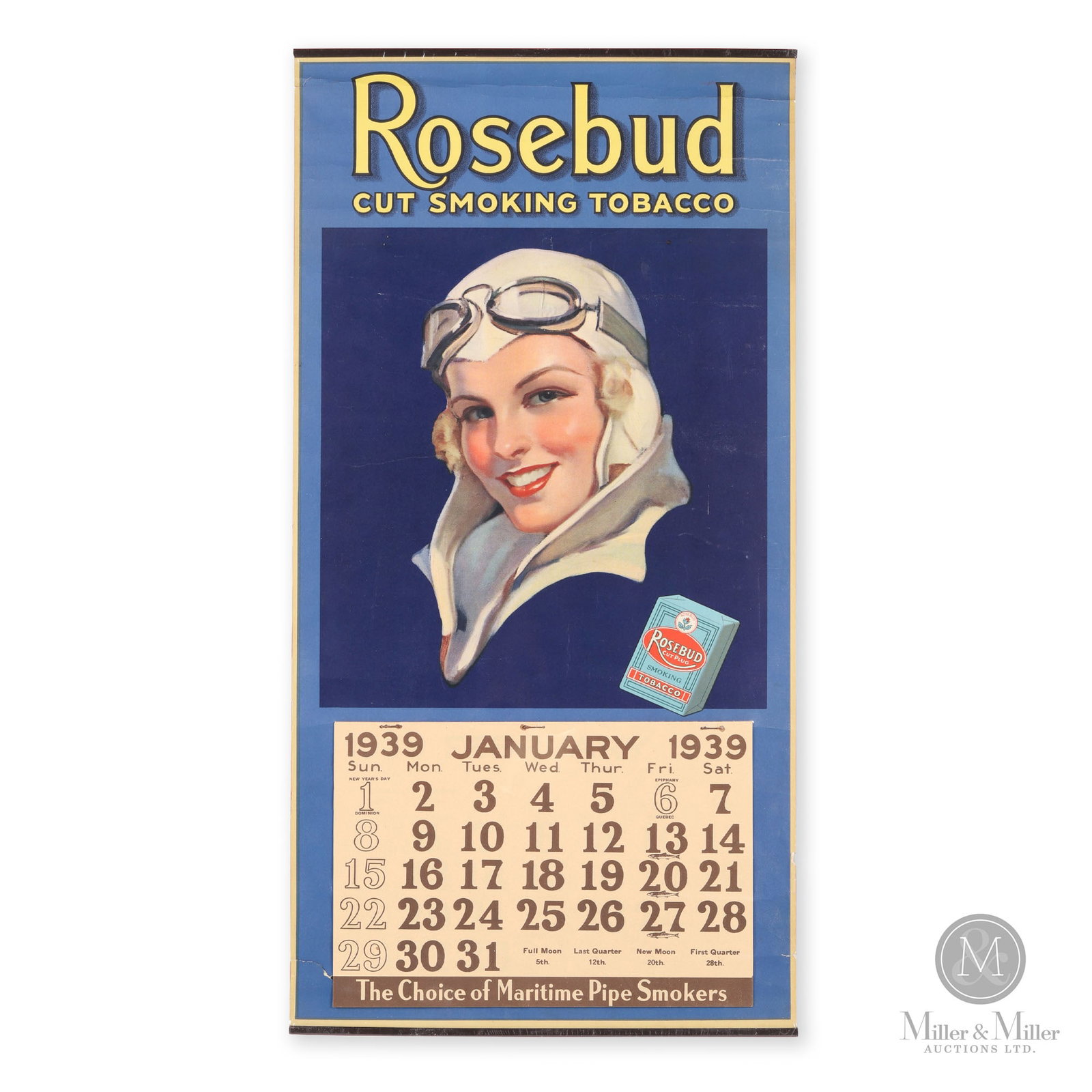 rosebud tobacco Rosebud Tobacco 1939 Calendar