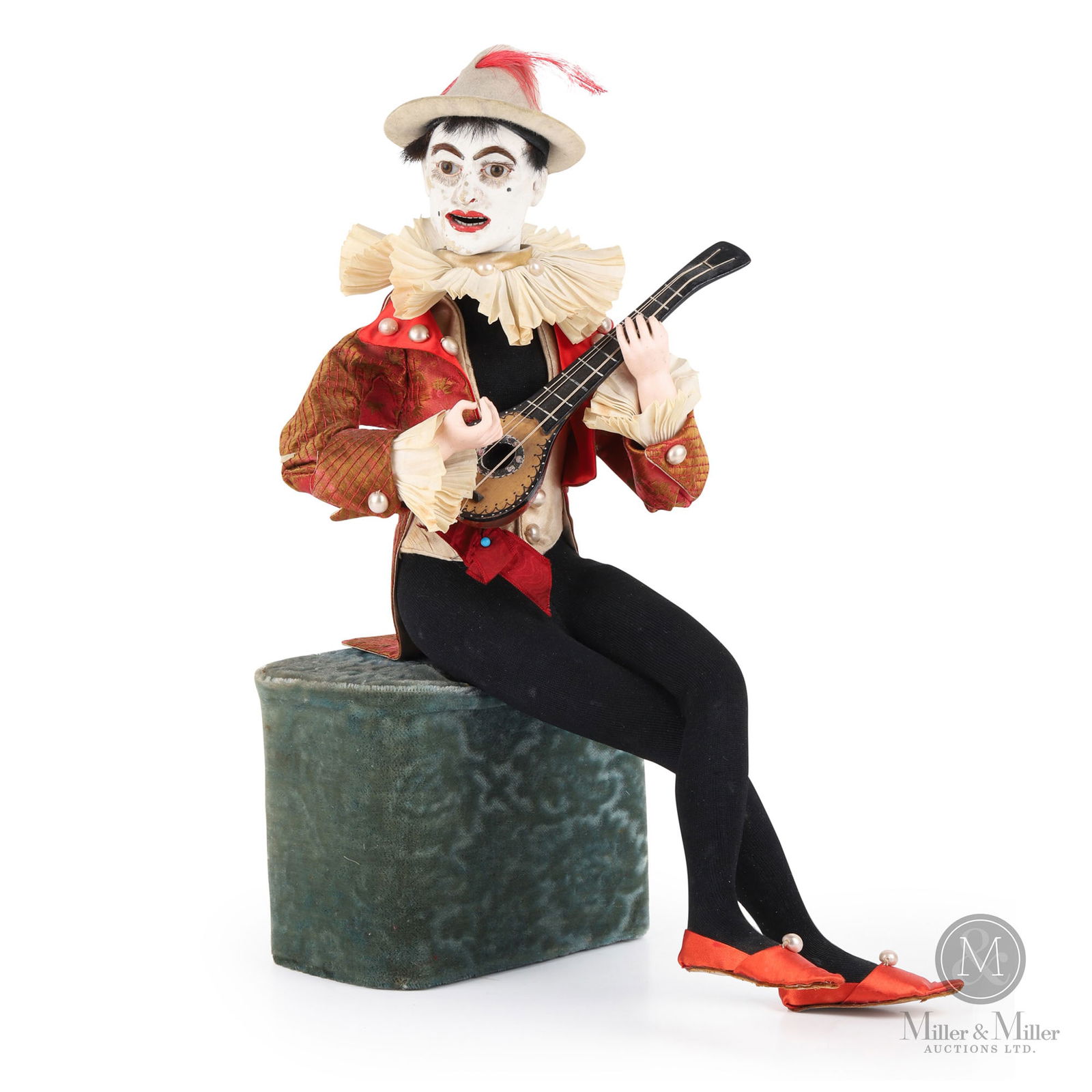 Mandolinist Automaton by Leopold Lambert French: French. 1880s. Papier-mâché head with bisque hands and arms. A classic automaton from the golden age of automata (1860-1910) made by Leopold Lambert, one of the great master automata makers of the 1