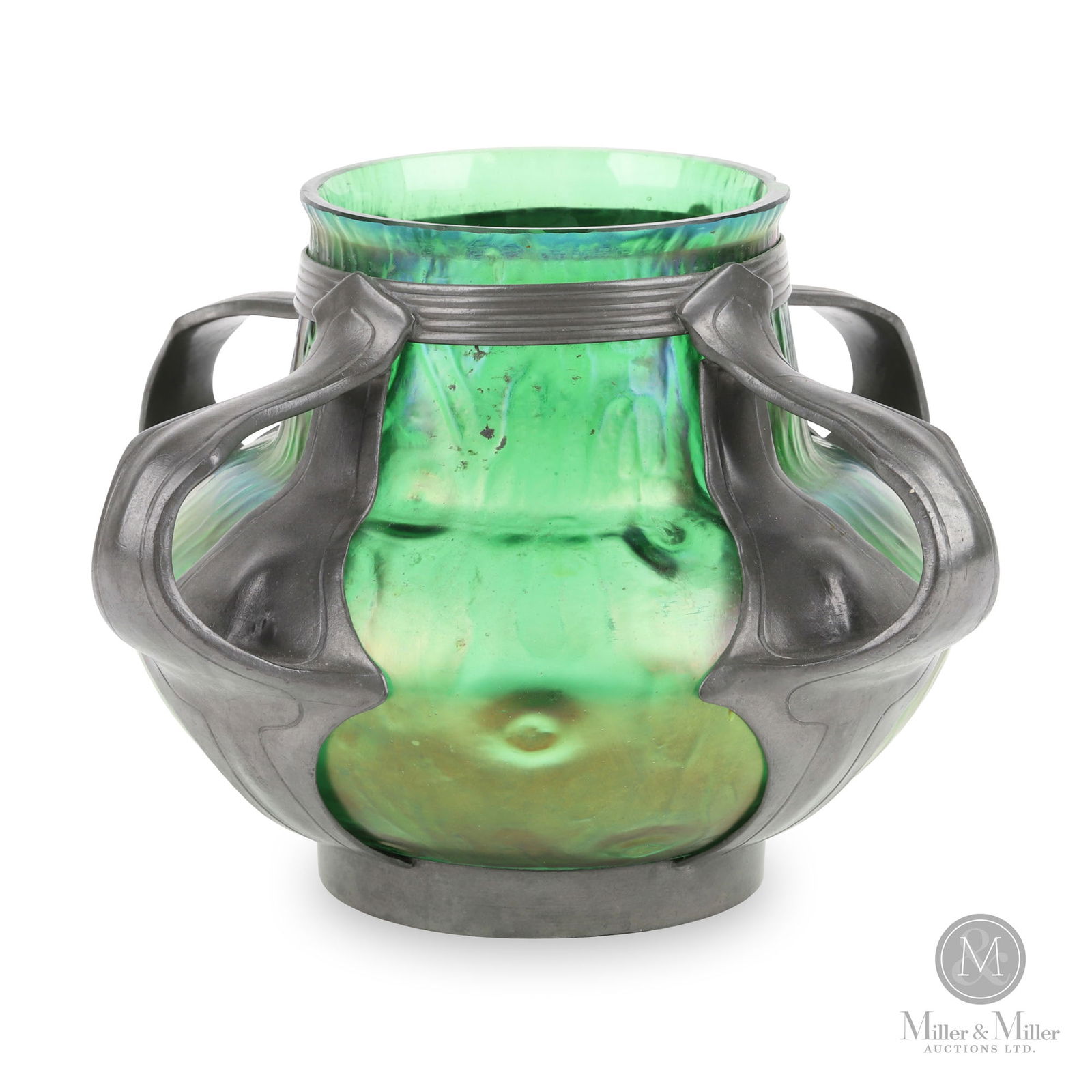 Czech Handled Art Glass Vase (1 of 10)