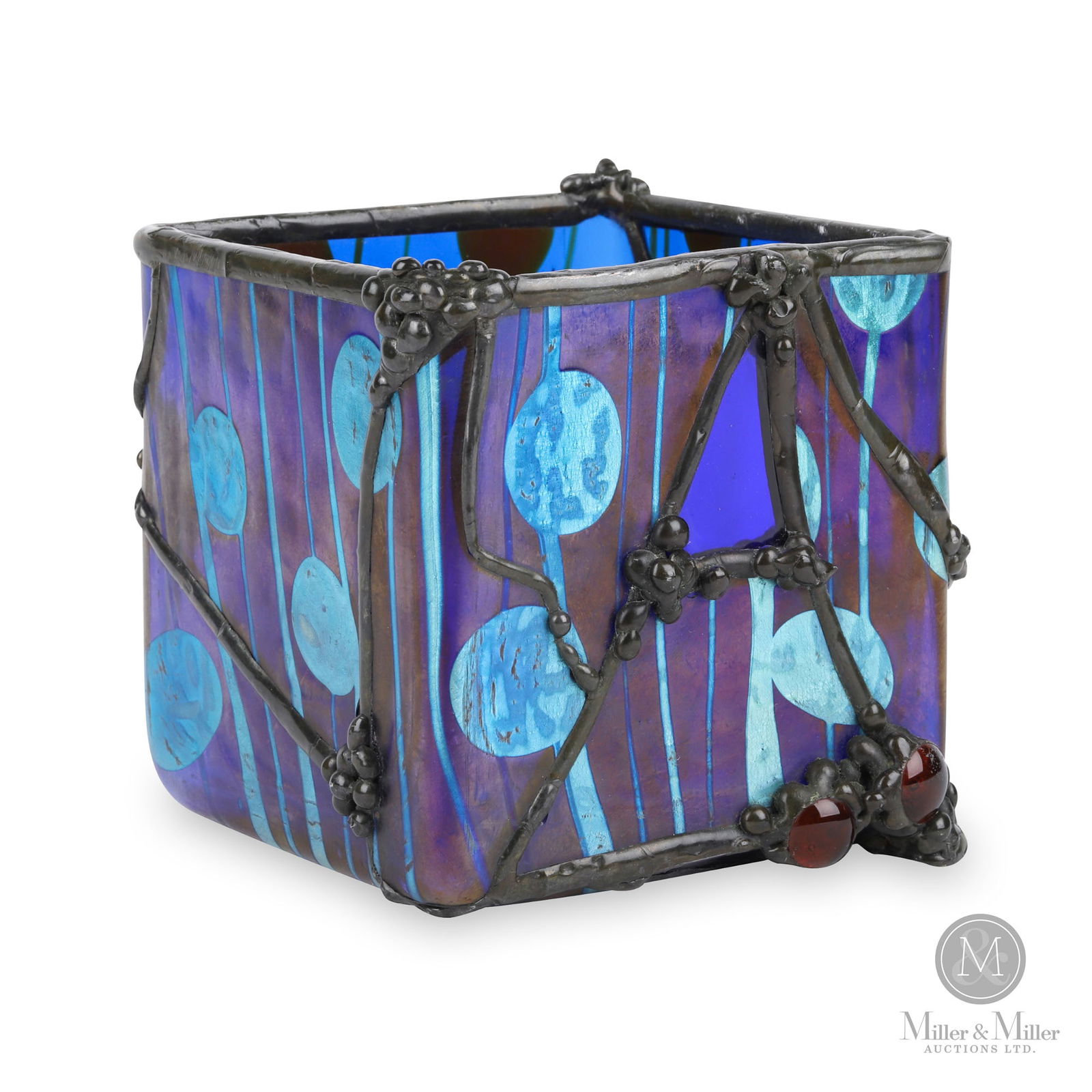 Czech Leaded Glass Cube Vase (1 of 7)