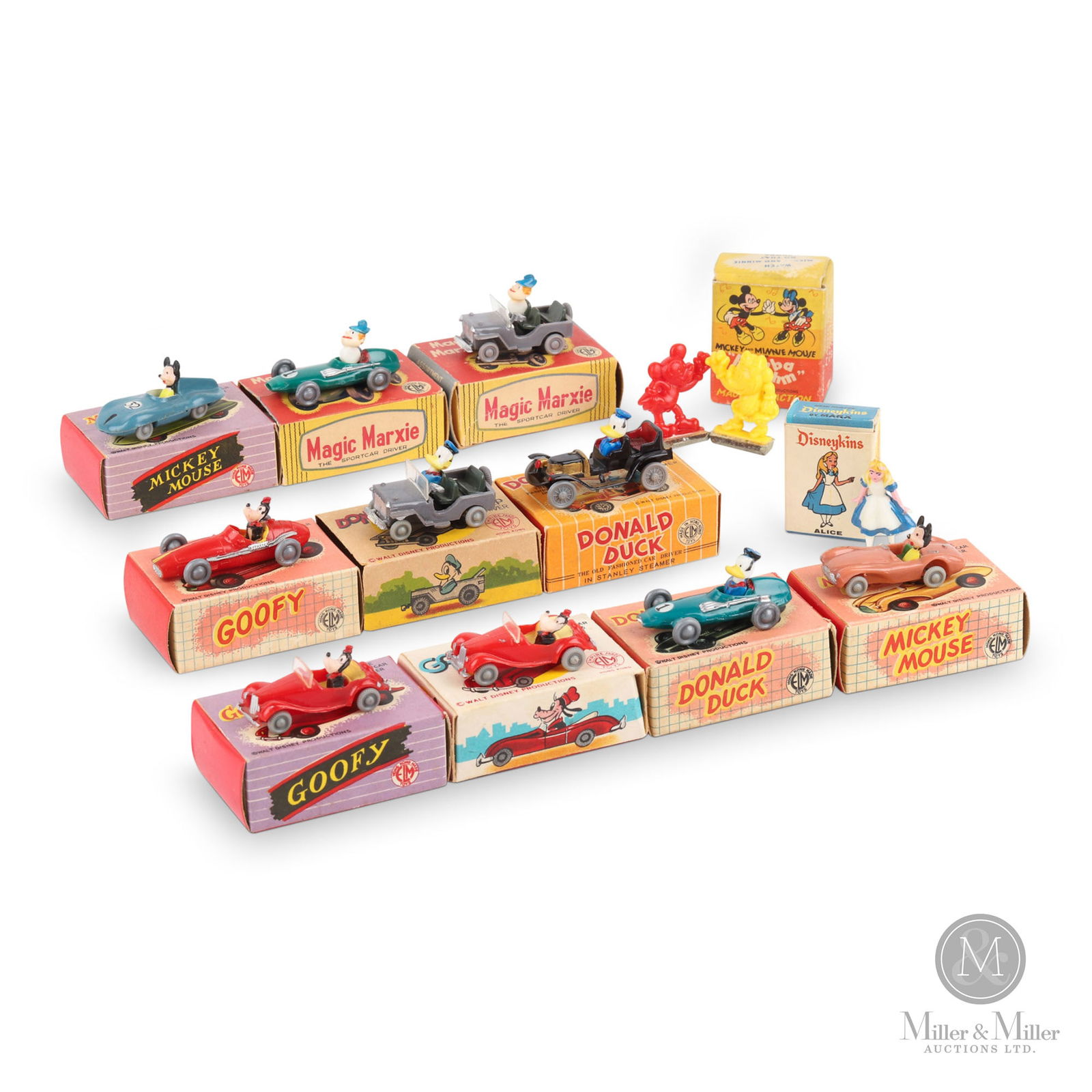 Marx "ELM" Disney Character Cars, Disneykins Alice, Mickey & Minnie "Rumba Rhythm" Toy (1 of 16)