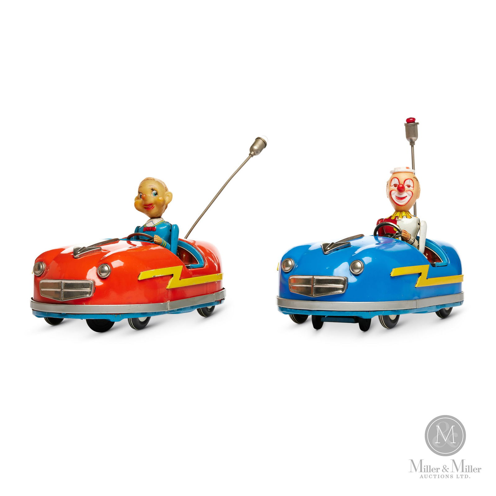 ALPS Shoji Ltd. Bumper Cars: Japanese. 1960s. ALPS Shoji Ltd. was a Japanese novelty company that specialized in battery-operated tin robots, character toys, and vehicles. The rarer pieces, such as the bumper cars, are popular wi