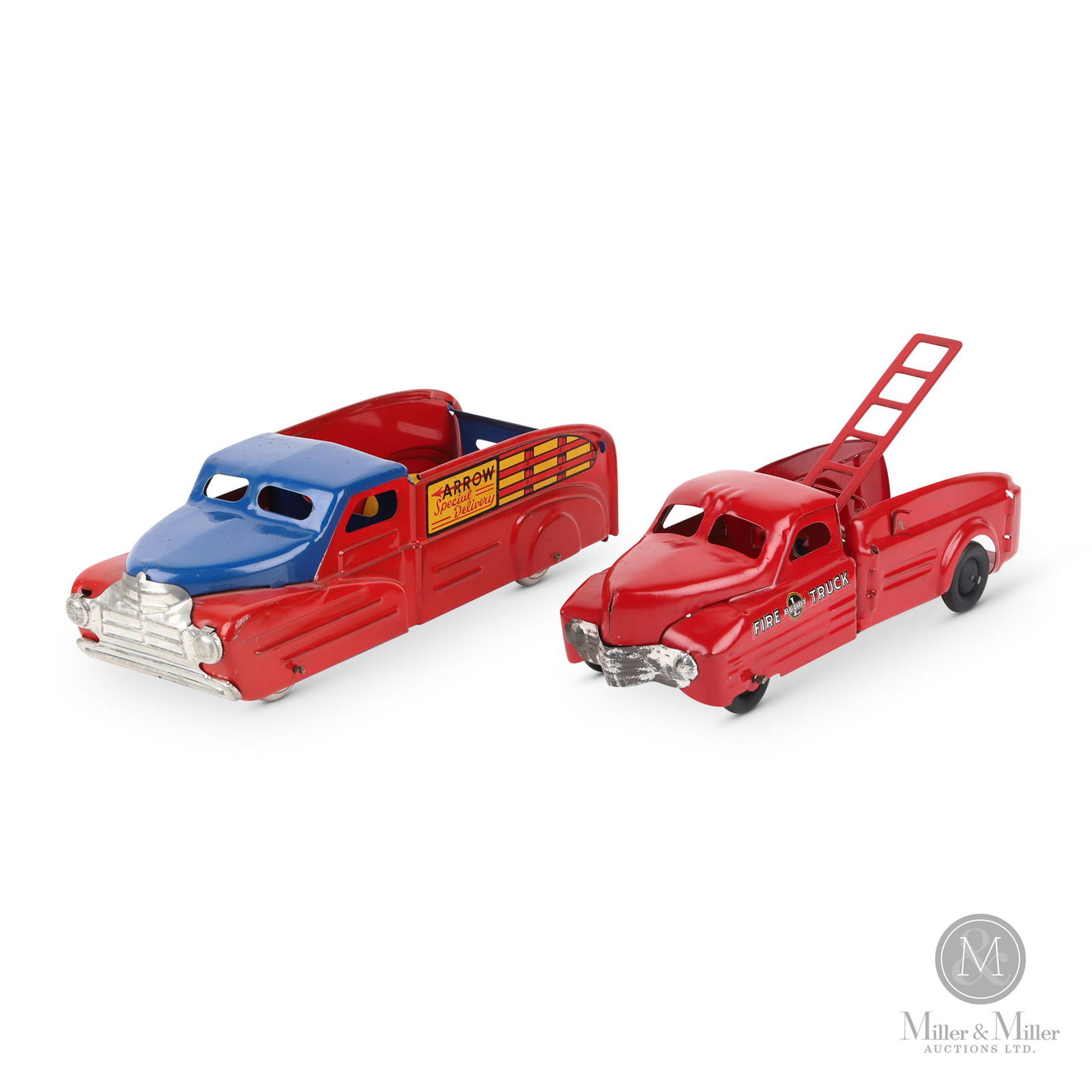Marx Arrow Delivery & Buddy L Fire Pickup Trucks (1 of 9)